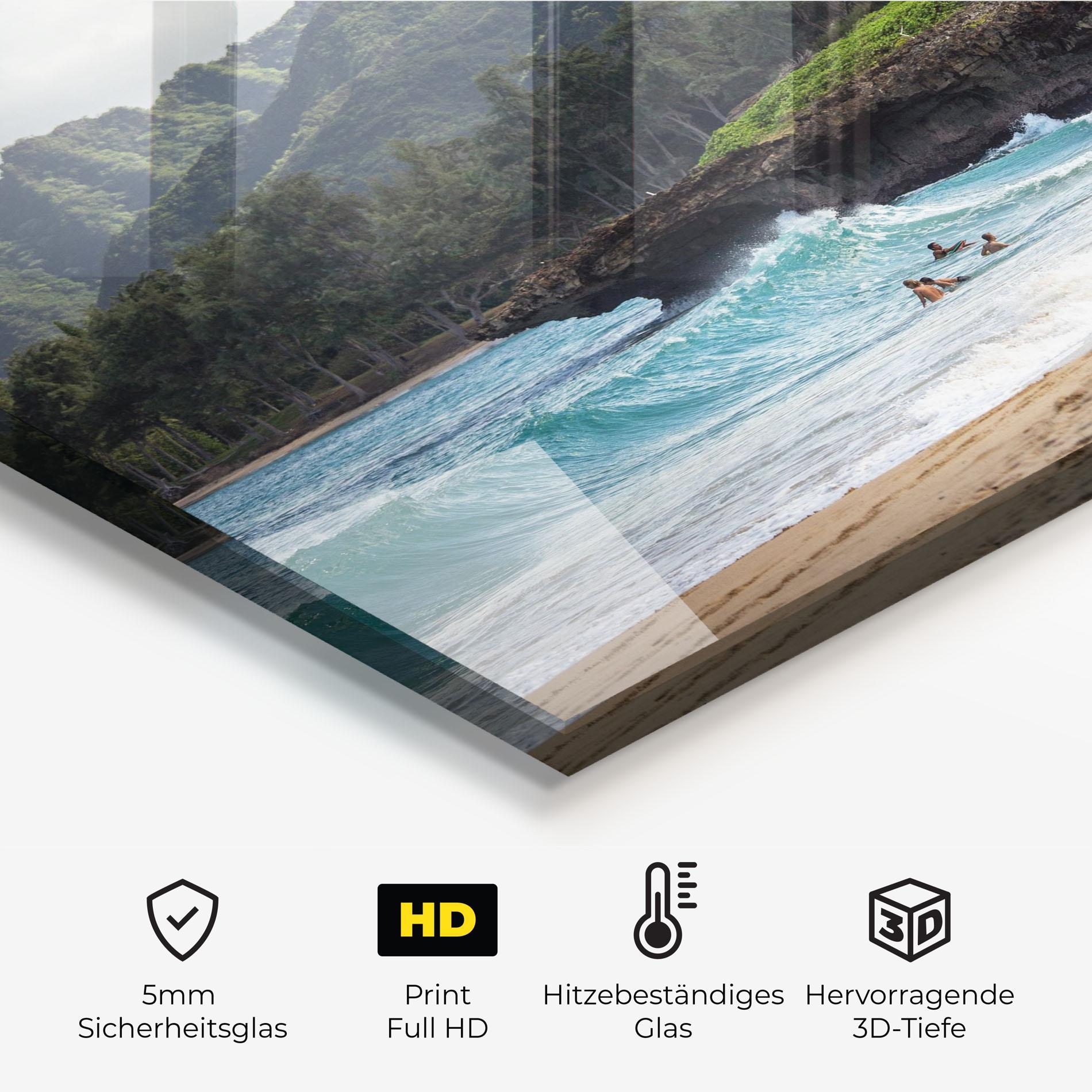 Küchenrückwand Glas Fun Waves mockup 2