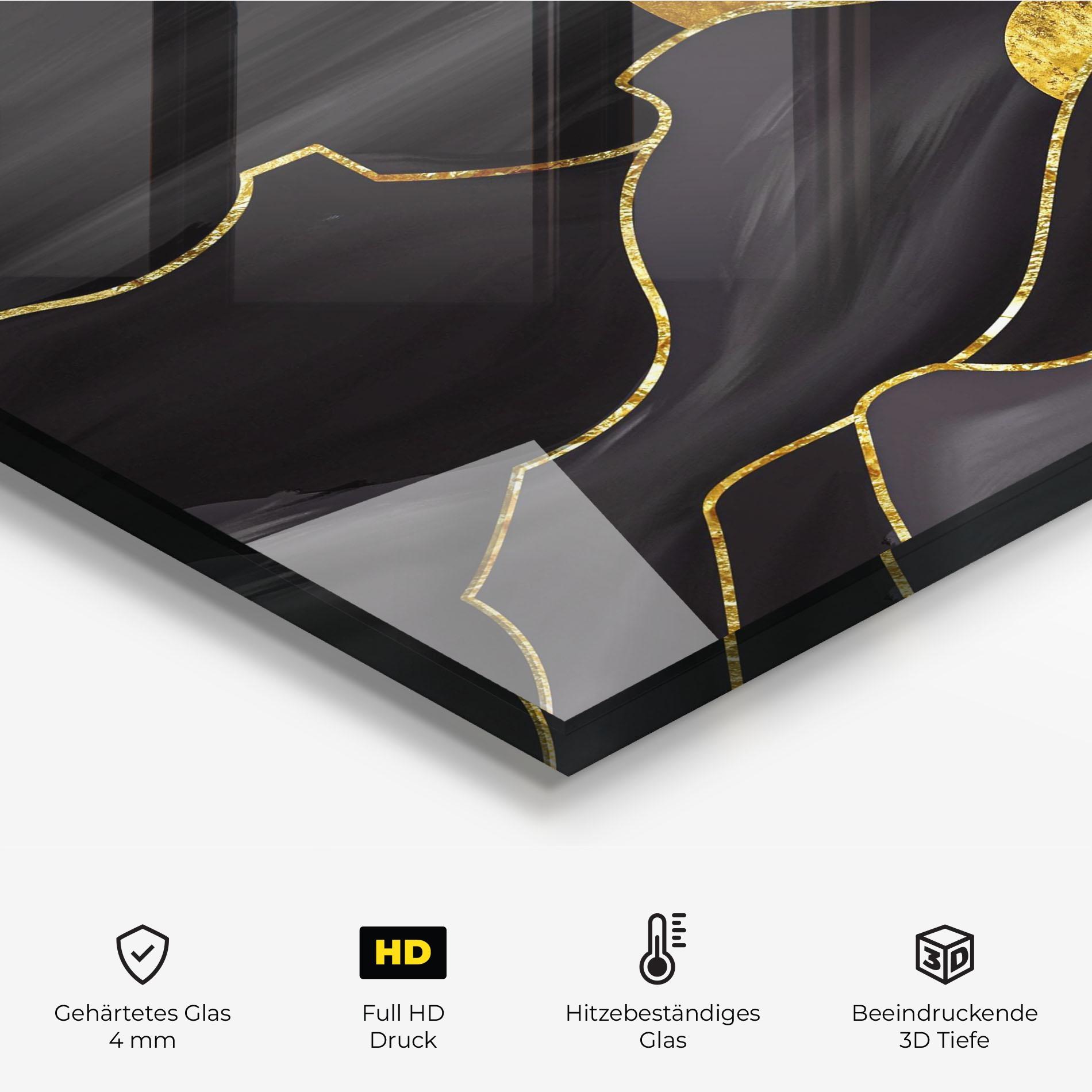 Küchenrückwand Glas Black Moutains mockup 2