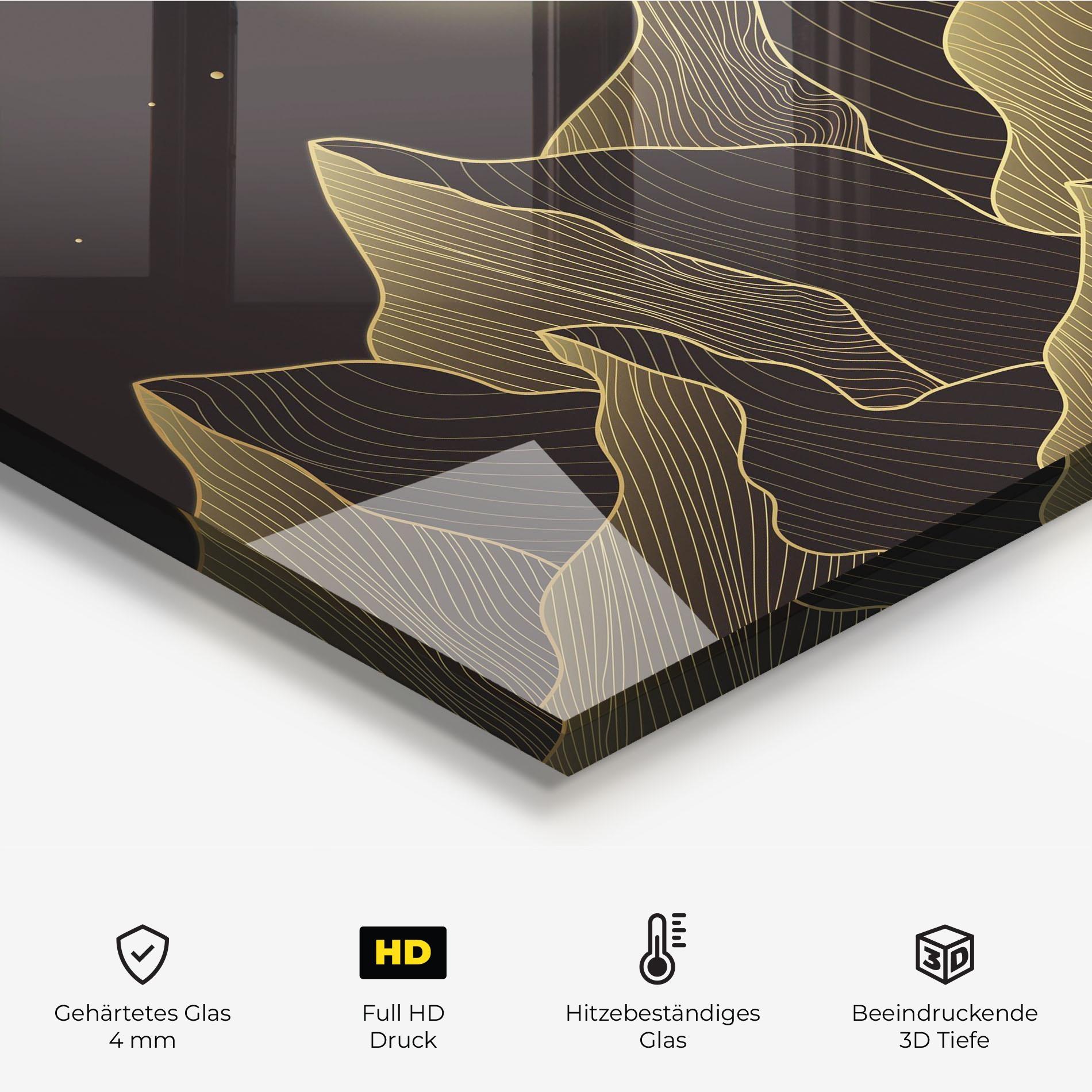 Küchenrückwand Glas Gold Shiny Moon mockup 2