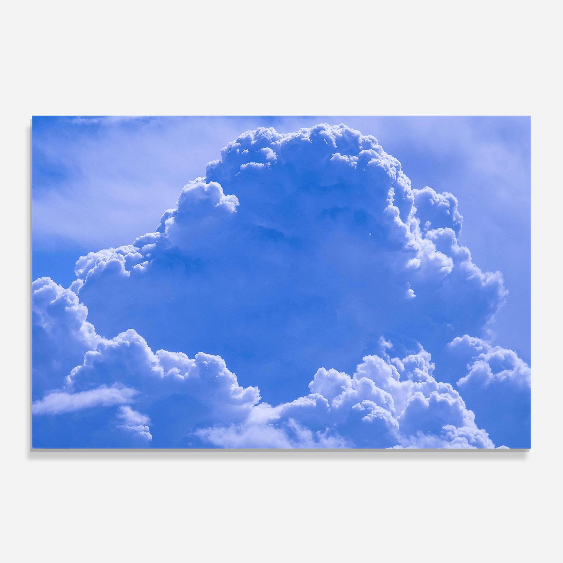 Küchenrückwand Glas Big Blue Cloud mockup 0