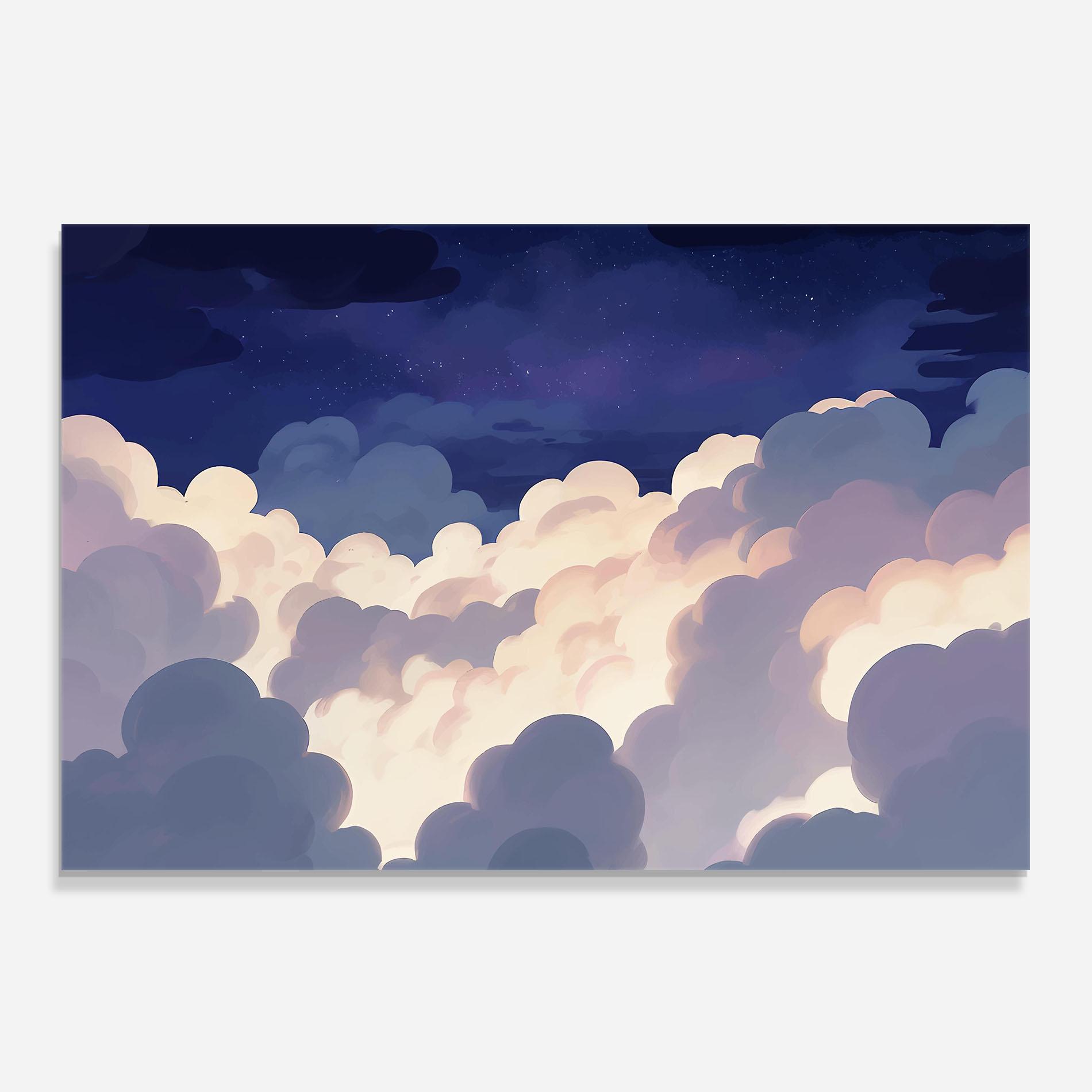 Küchenrückwand Glas Cloud Art mockup 0