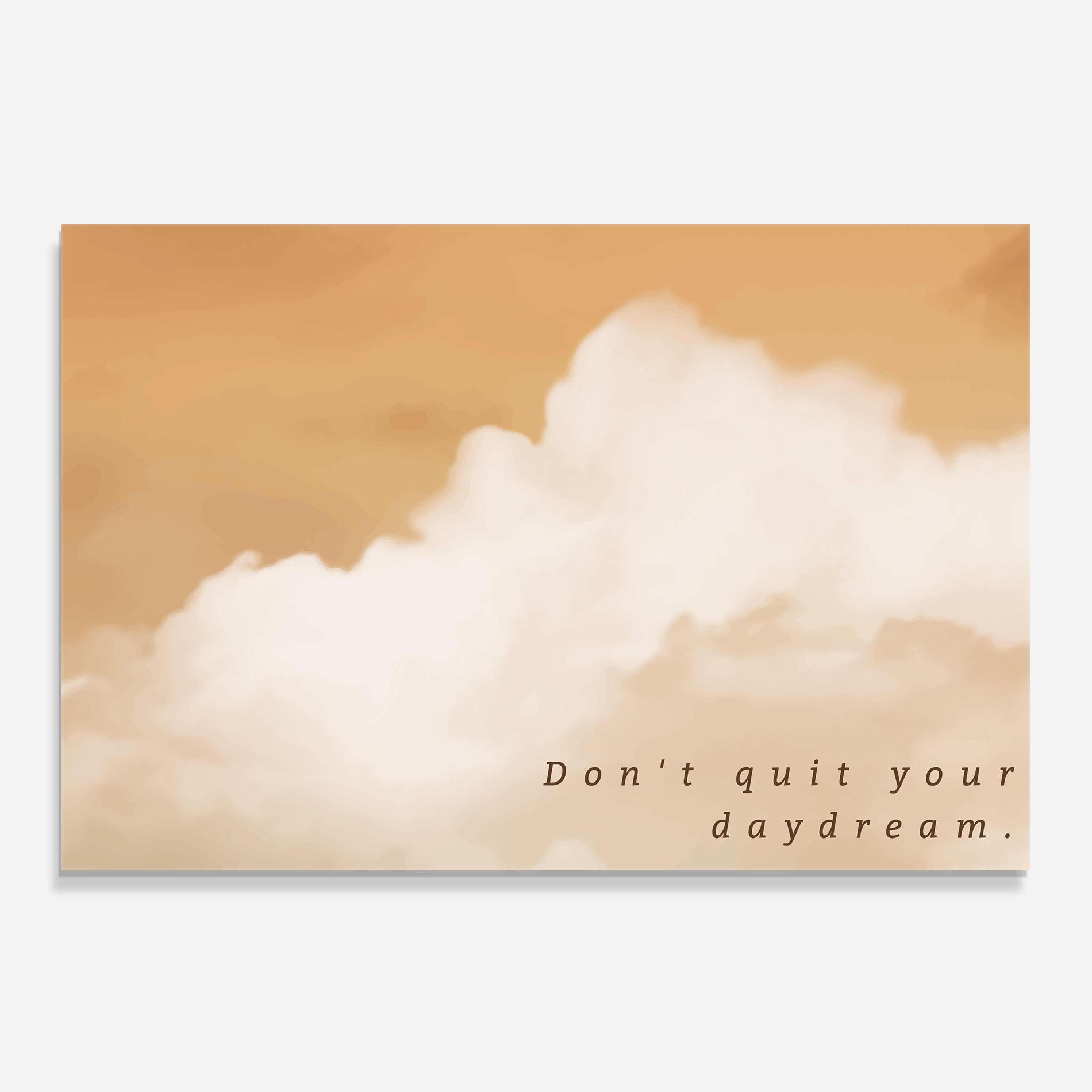 Küchenrückwand Glas Clouds Text mockup 0