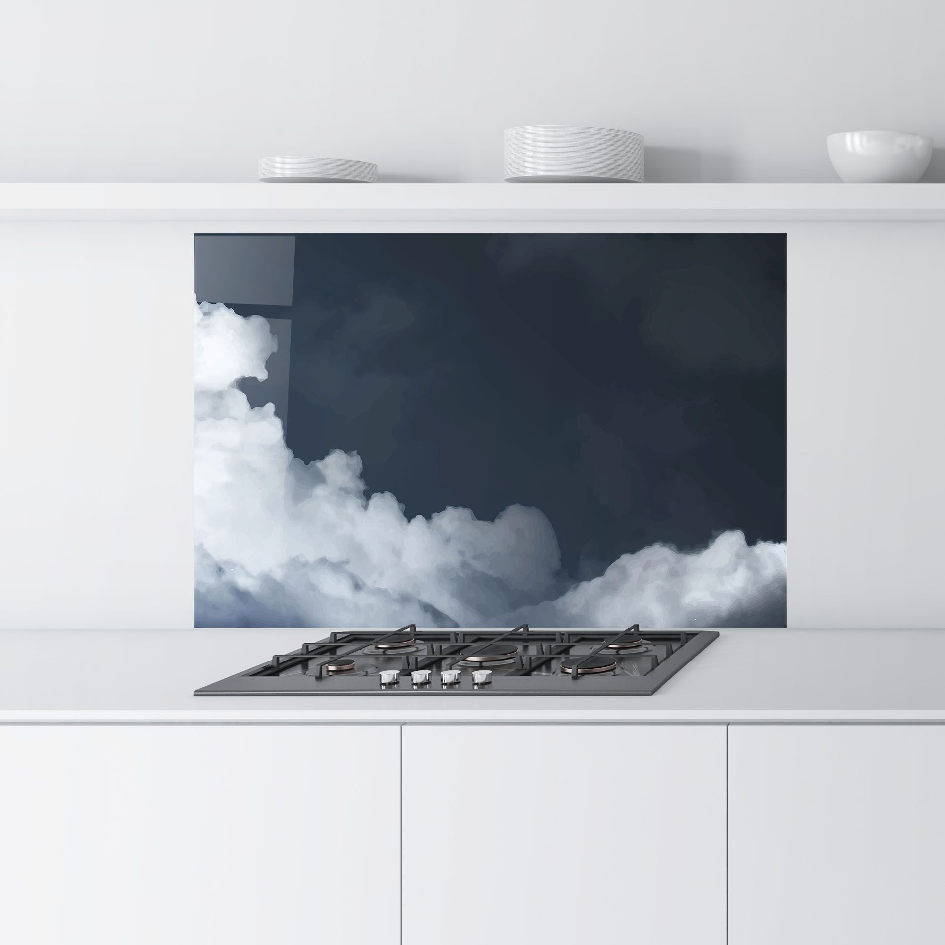 Clouds Watercolor Black mockup 9