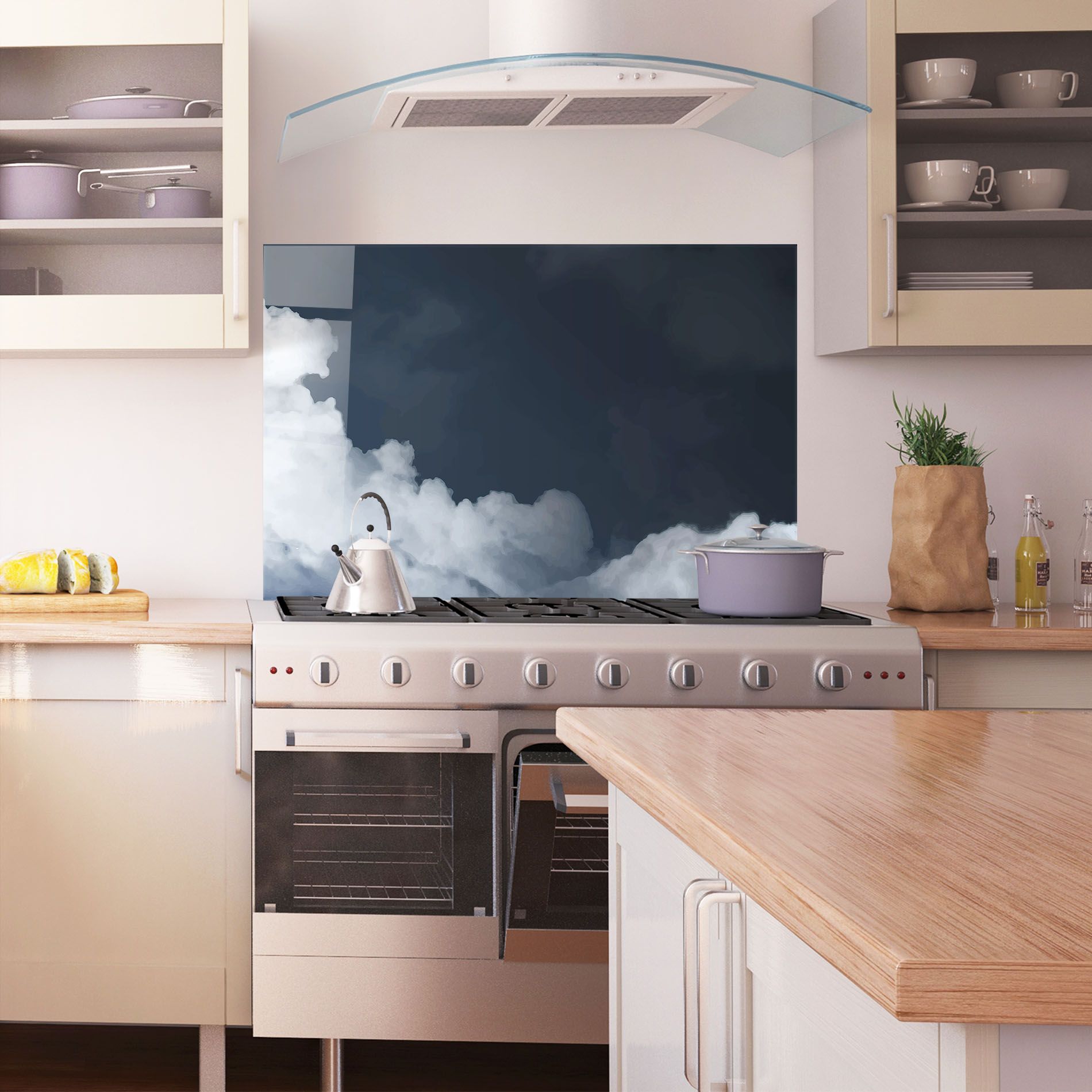 Clouds Watercolor Black mockup 1