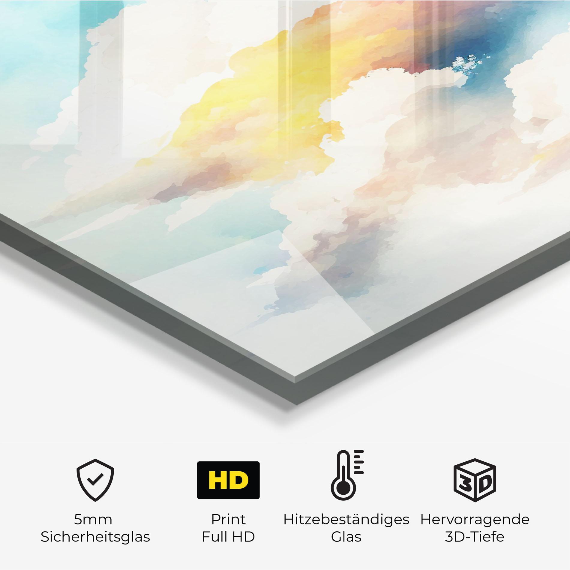 Küchenrückwand Glas Dreamy Cloud mockup 2