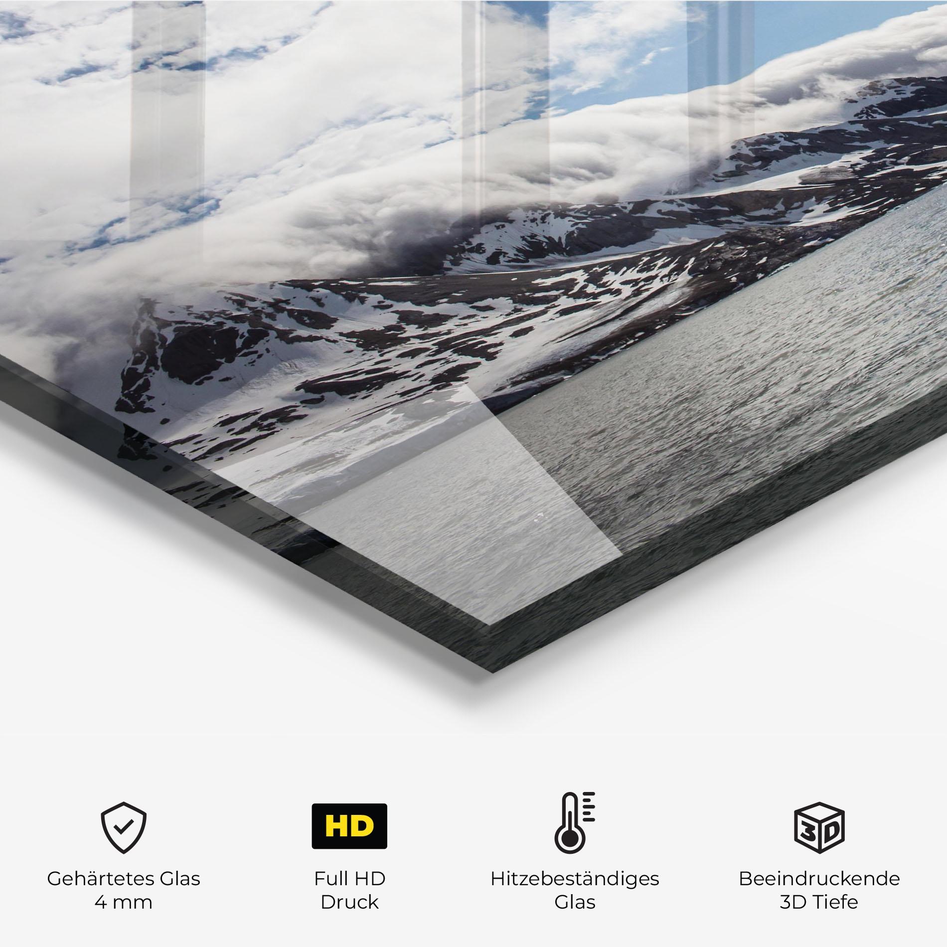 Küchenrückwand Glas Clouds Over Ice mockup 2