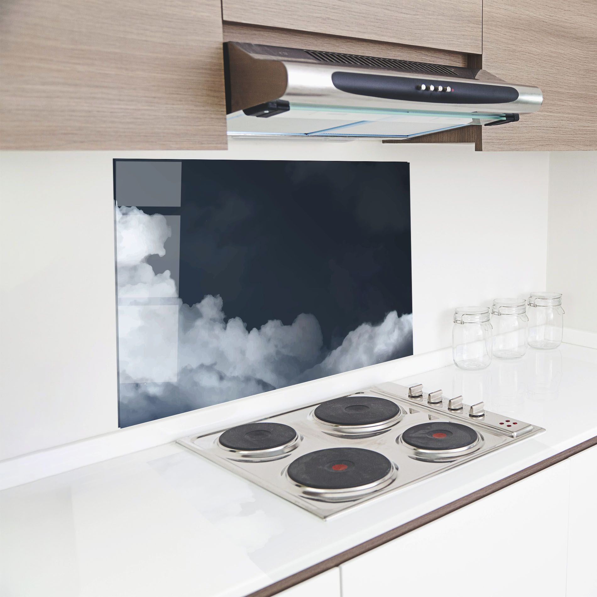 Clouds Watercolor Black mockup 8