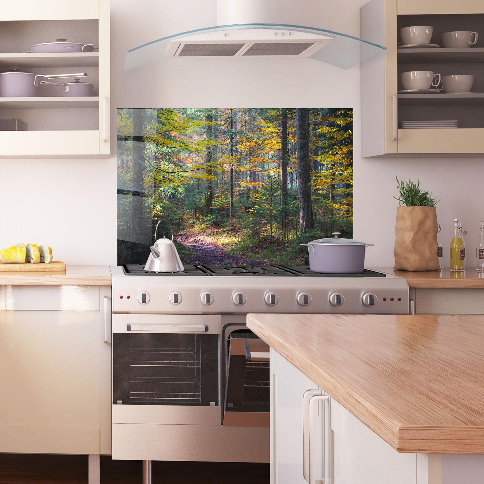 Küchenrückwand Glas Dreamy Path Dorest mockup 1