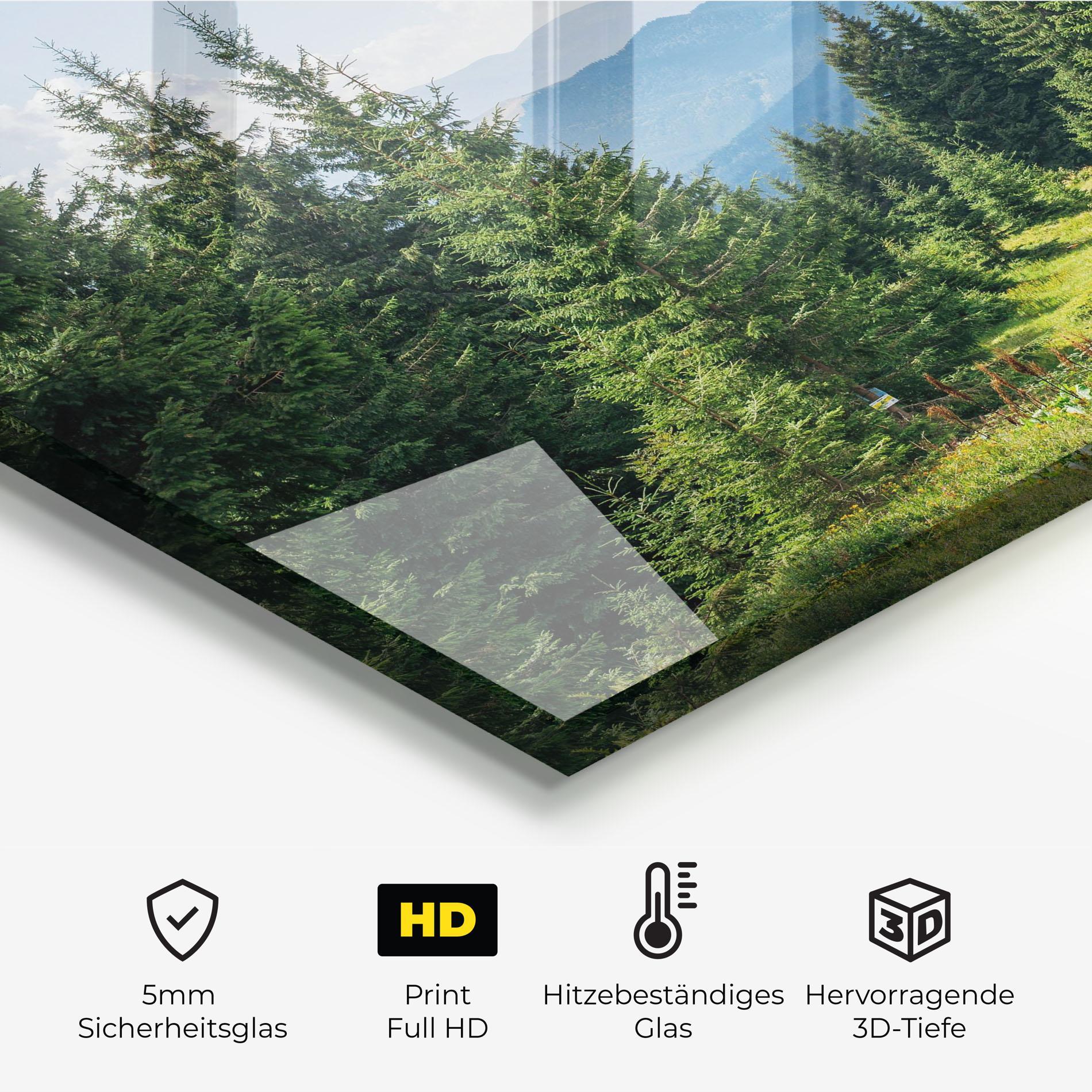 Küchenrückwand Glas Carpathian Mountain mockup 2