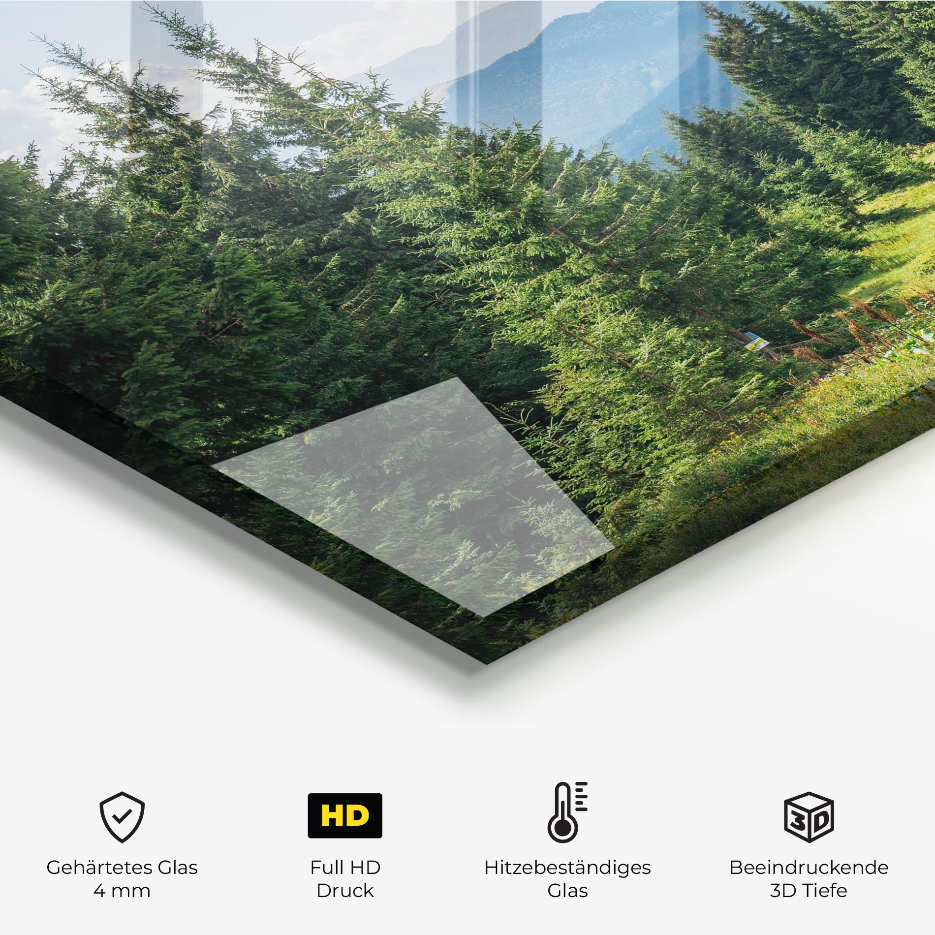 Küchenrückwand Glas Carpathian Mountain mockup 2