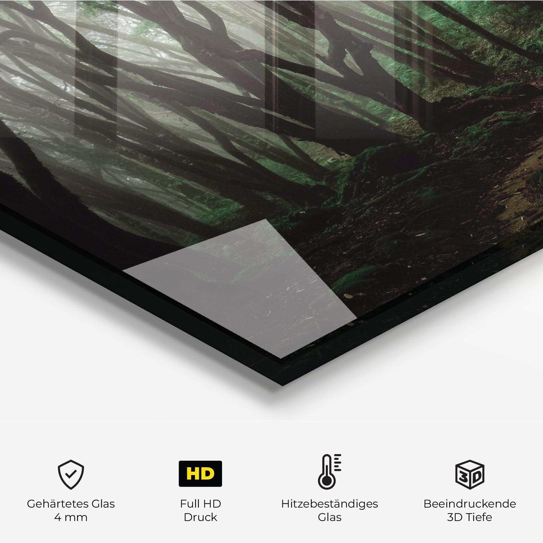 Küchenrückwand Glas Forest Story mockup 2