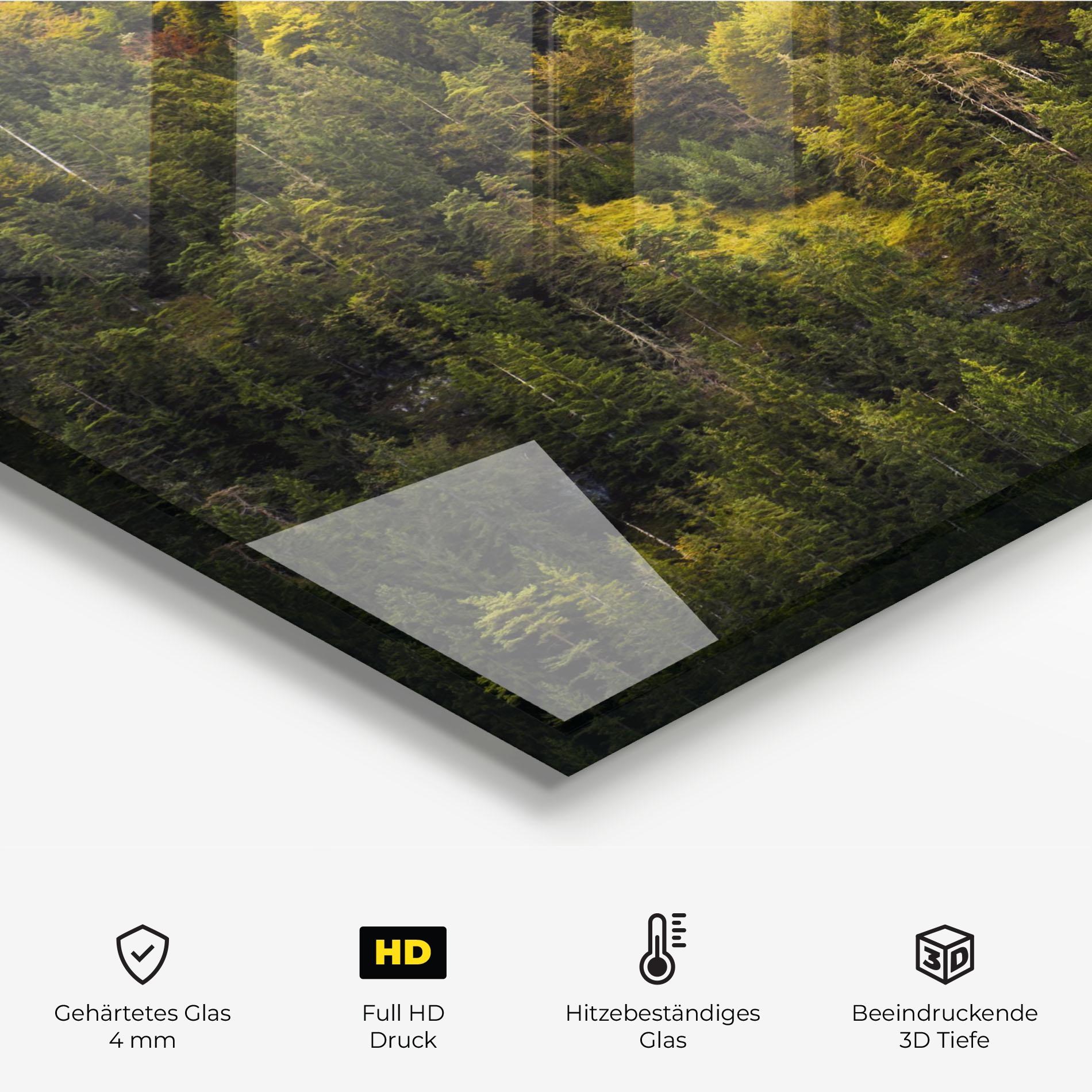 Küchenrückwand Glas Green Shade Tree mockup 2