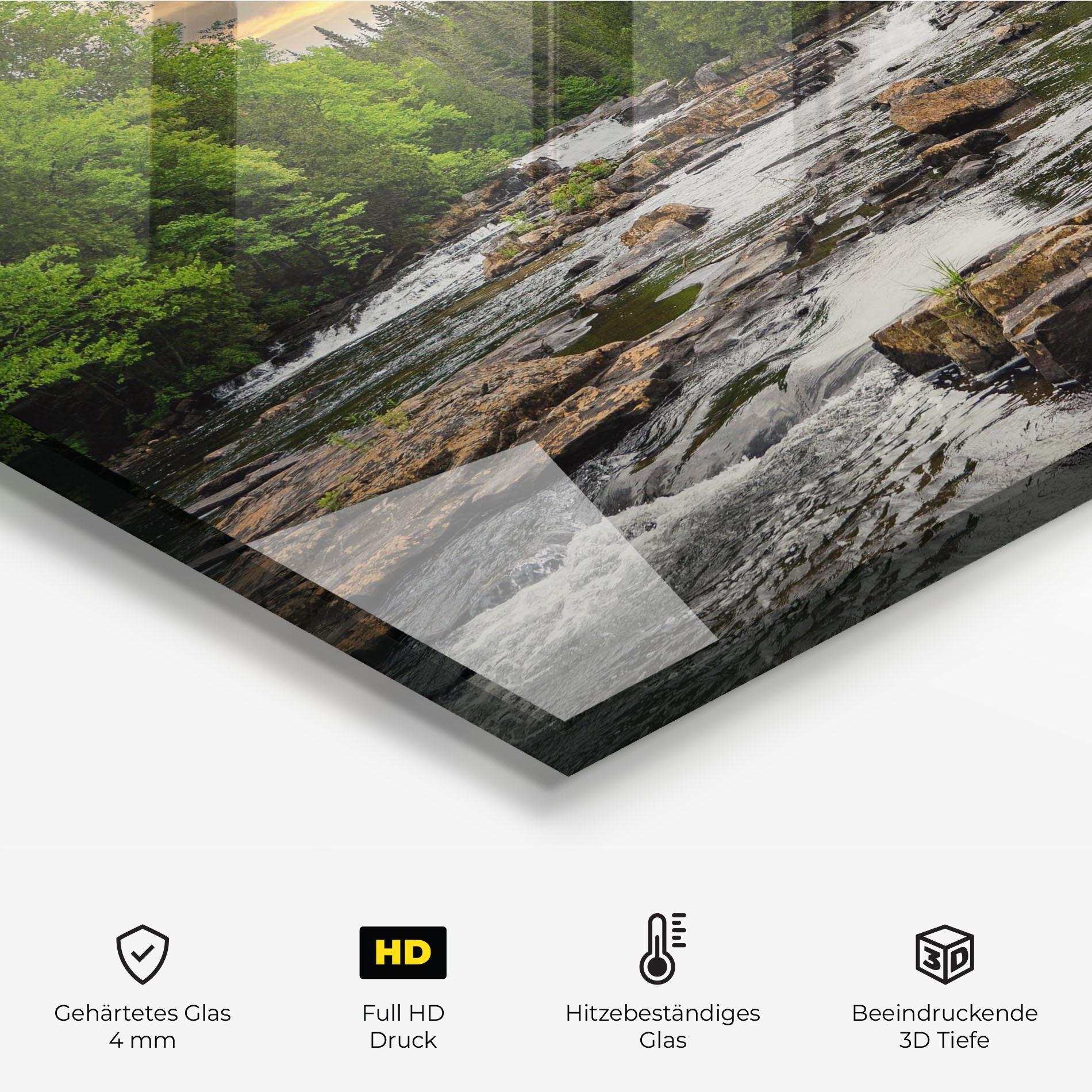 Küchenrückwand Glas Small River Forest mockup 2