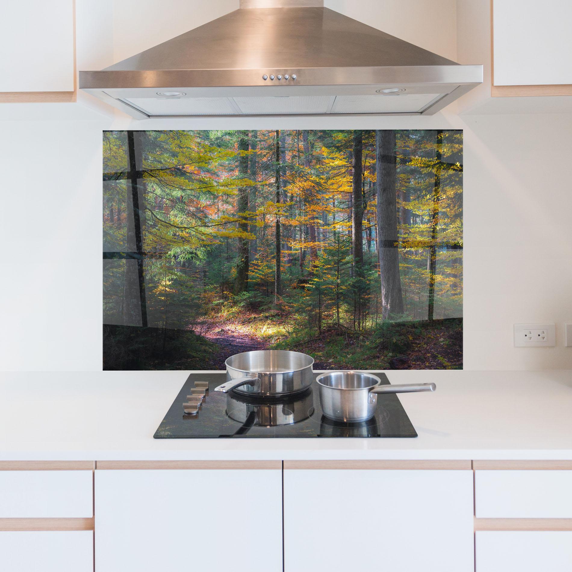 Küchenrückwand Glas Dreamy Path Dorest mockup 5