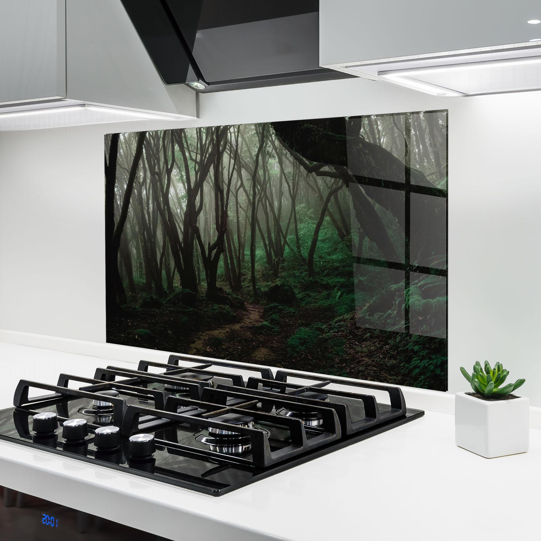 Küchenrückwand Glas Forest Story mockup 6