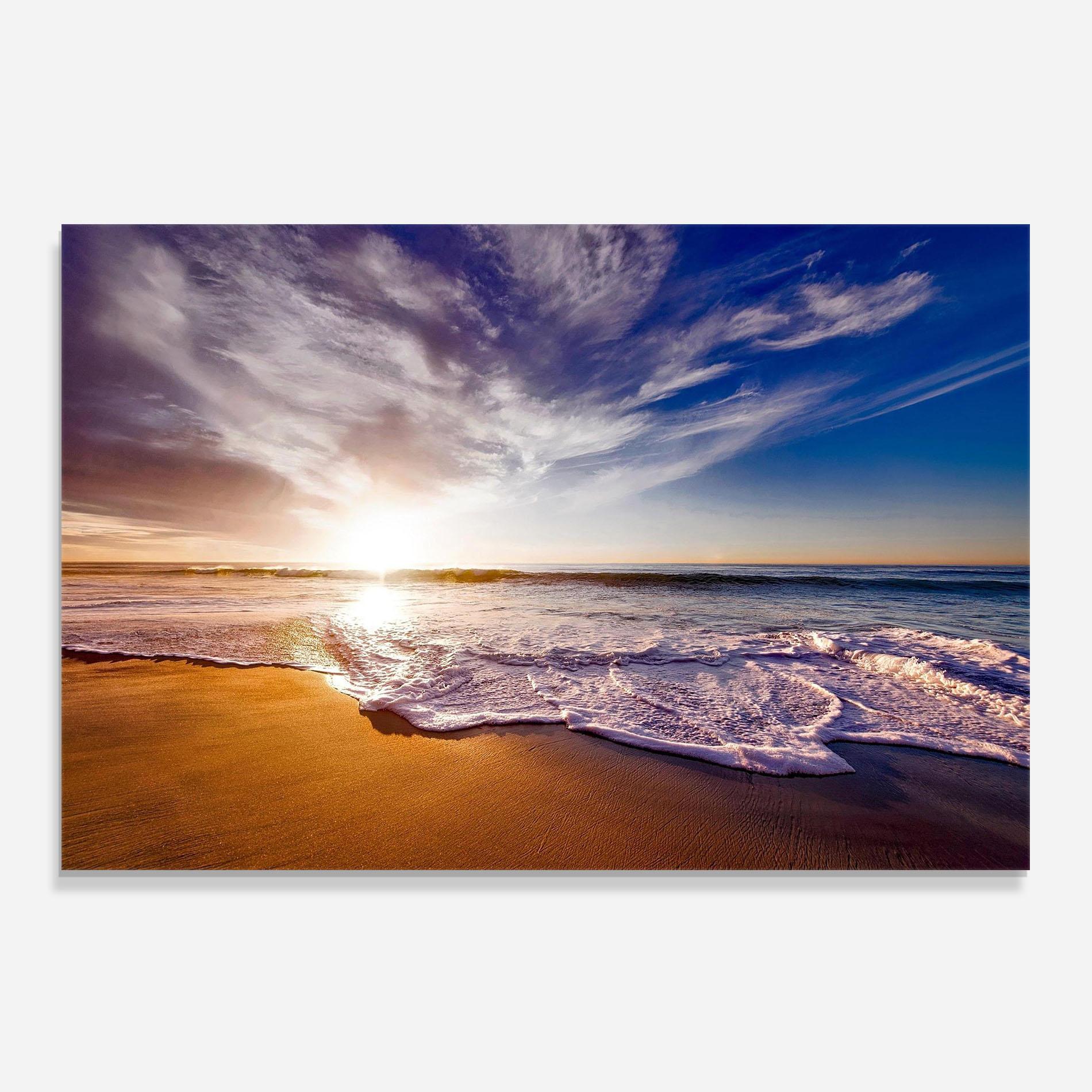 Küchenrückwand Glas Beach Sunrise mockup 0