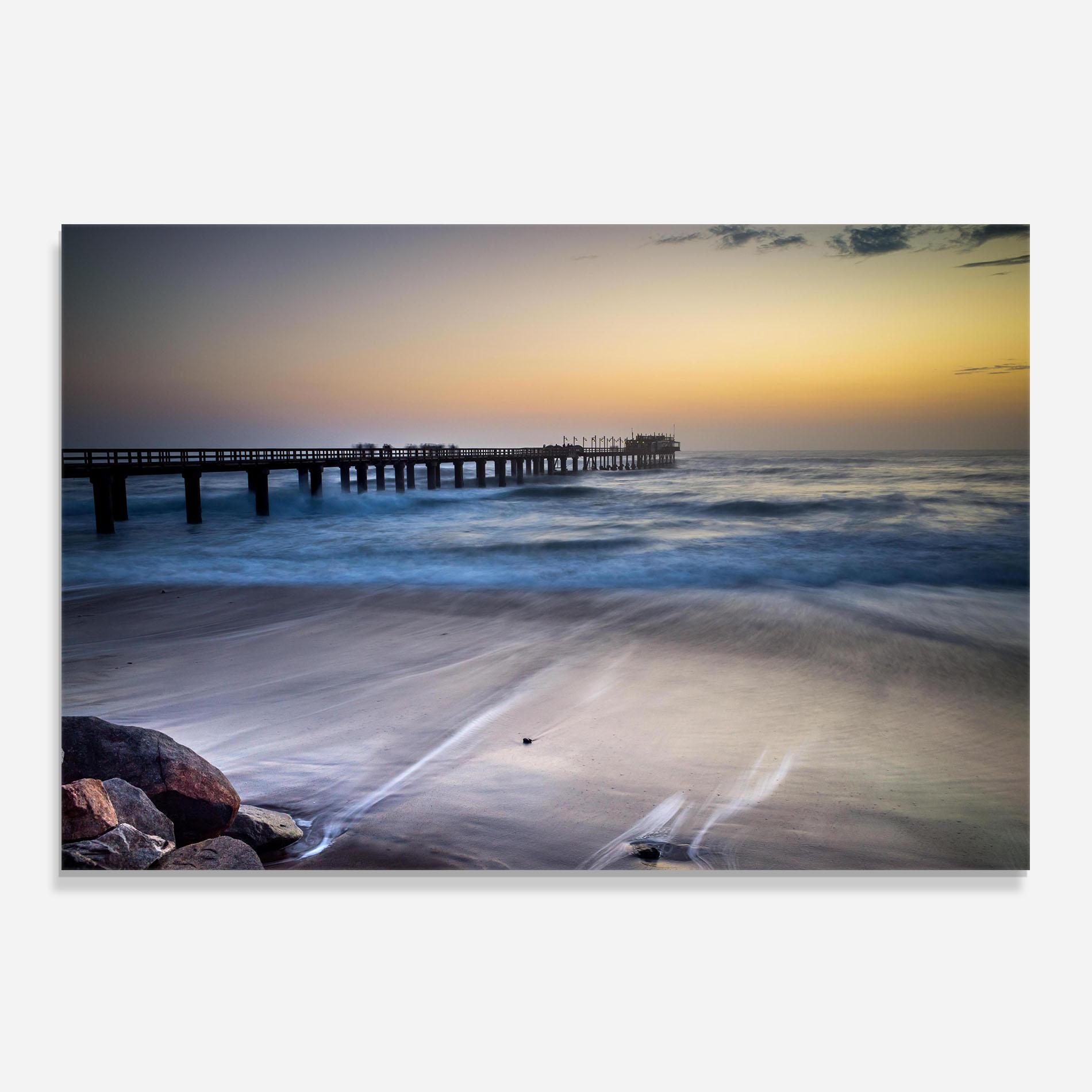 Küchenrückwand Glas Empty Pretty Beach mockup 0