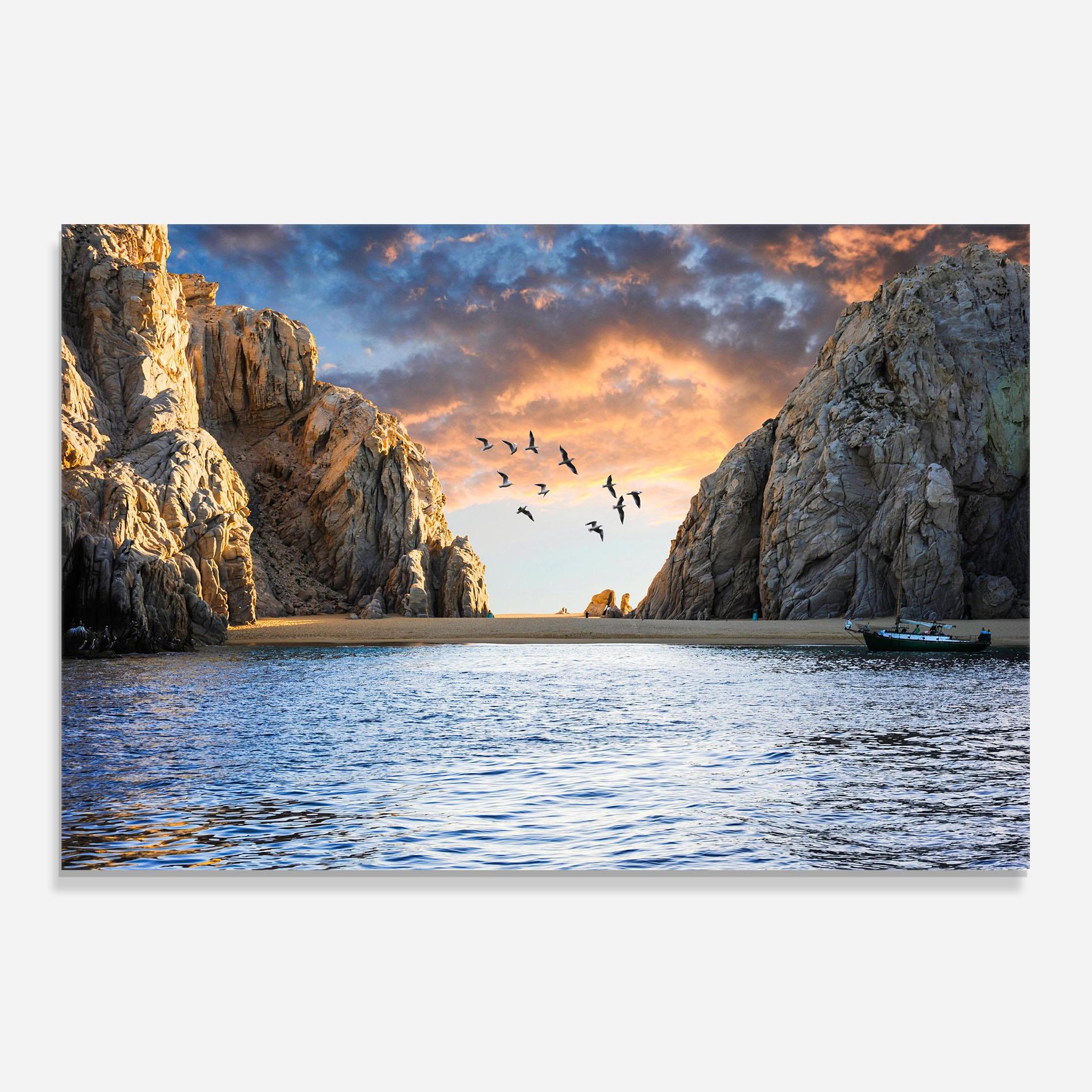 Küchenrückwand Glas Lover S Beach mockup 0