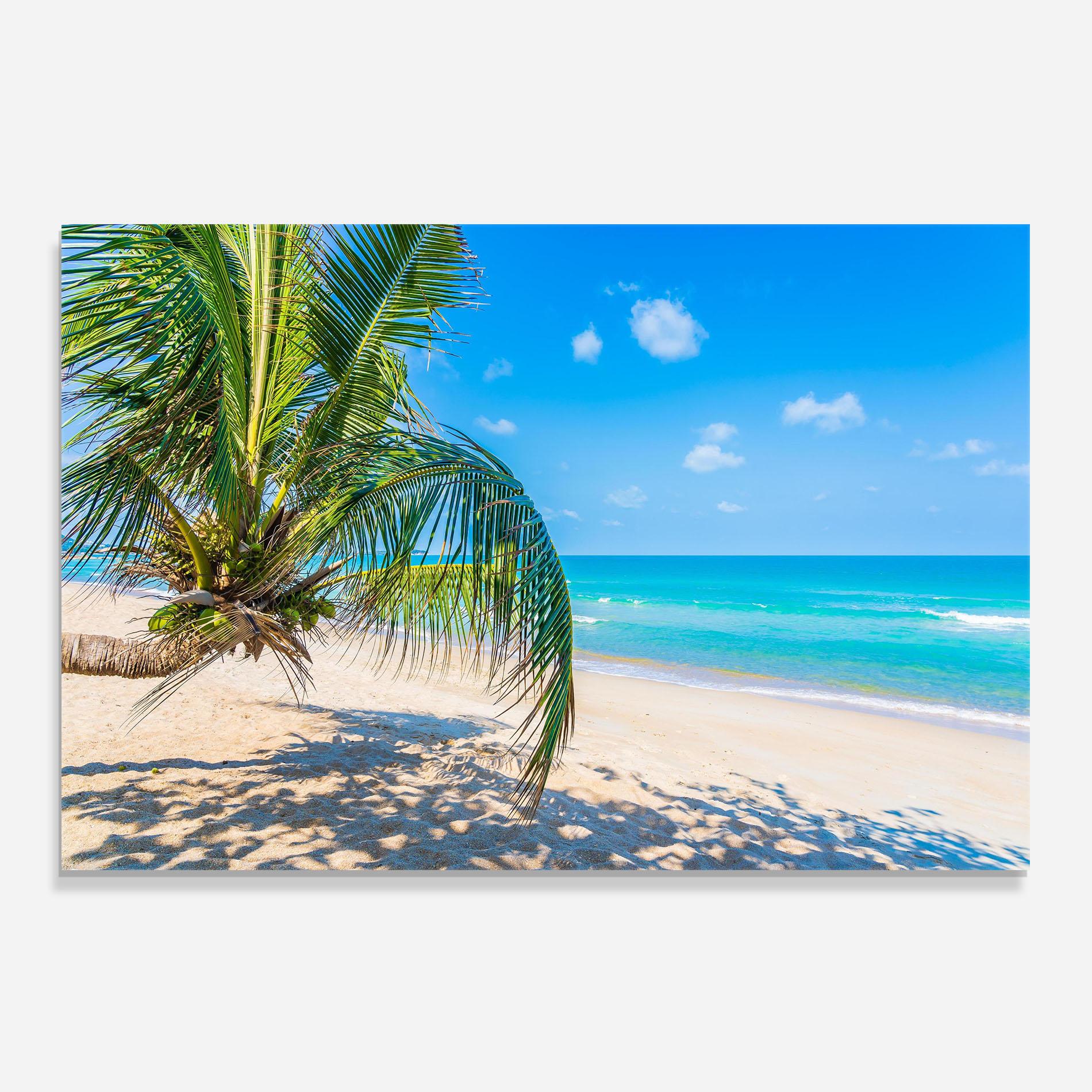 Küchenrückwand Glas Tropical Beach View mockup 0