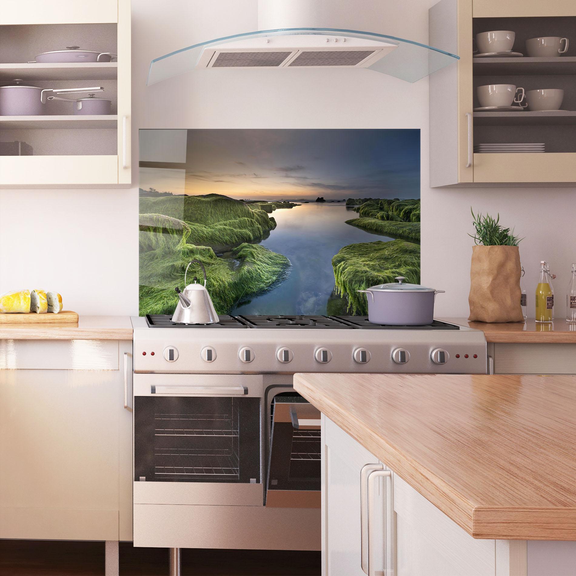 Küchenrückwand Glas Coast View mockup 1