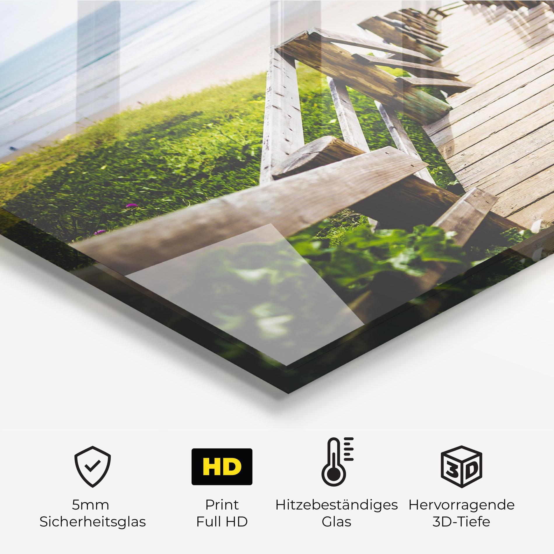 Küchenrückwand Glas Beach Road mockup 2