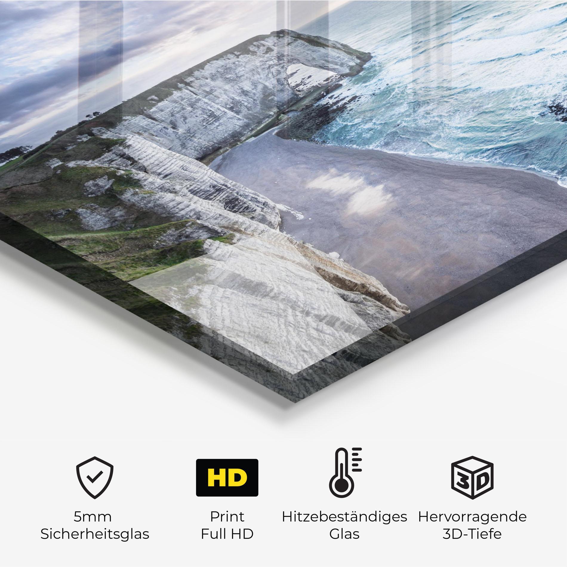 Küchenrückwand Glas Etretat View mockup 2