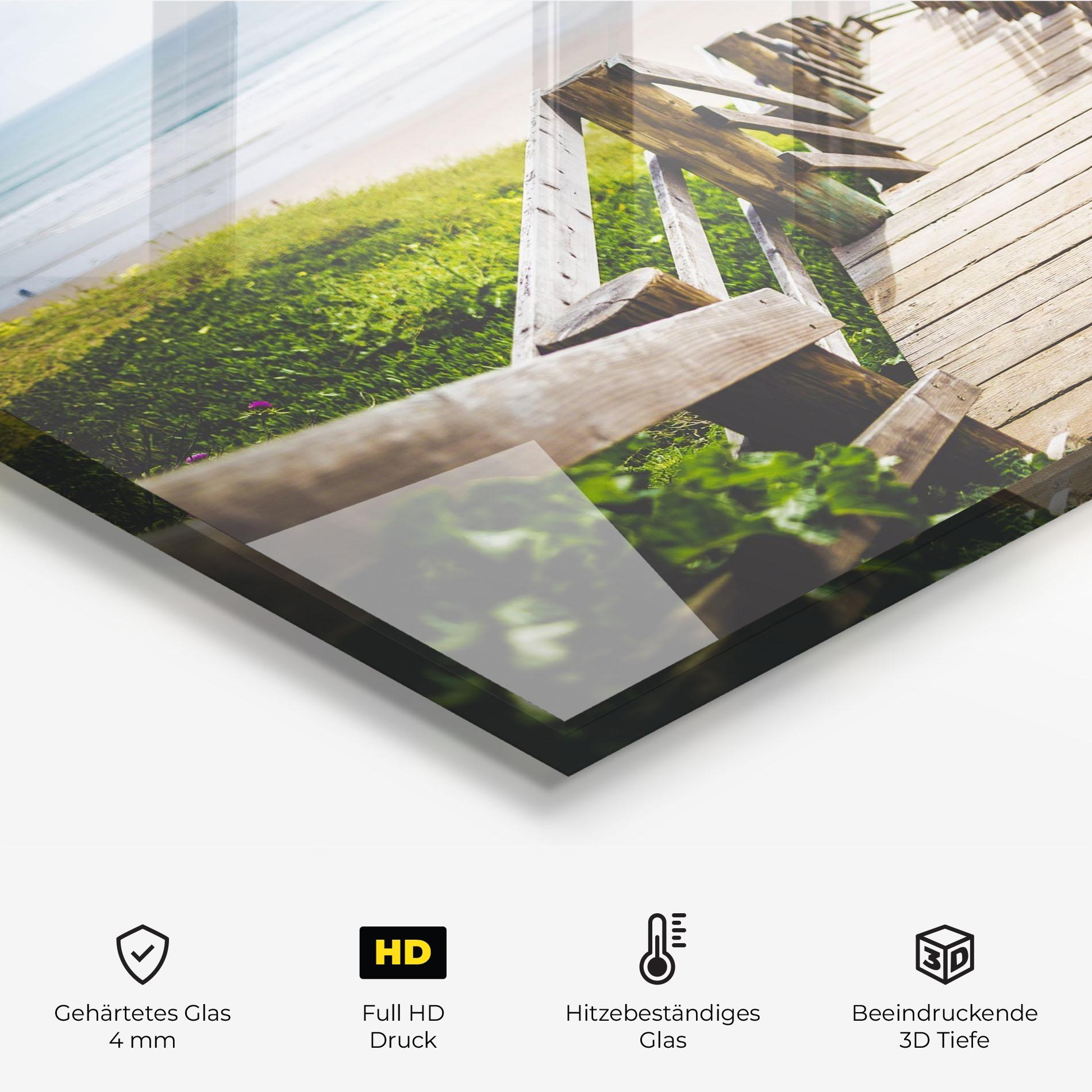 Küchenrückwand Glas Beach Road mockup 2