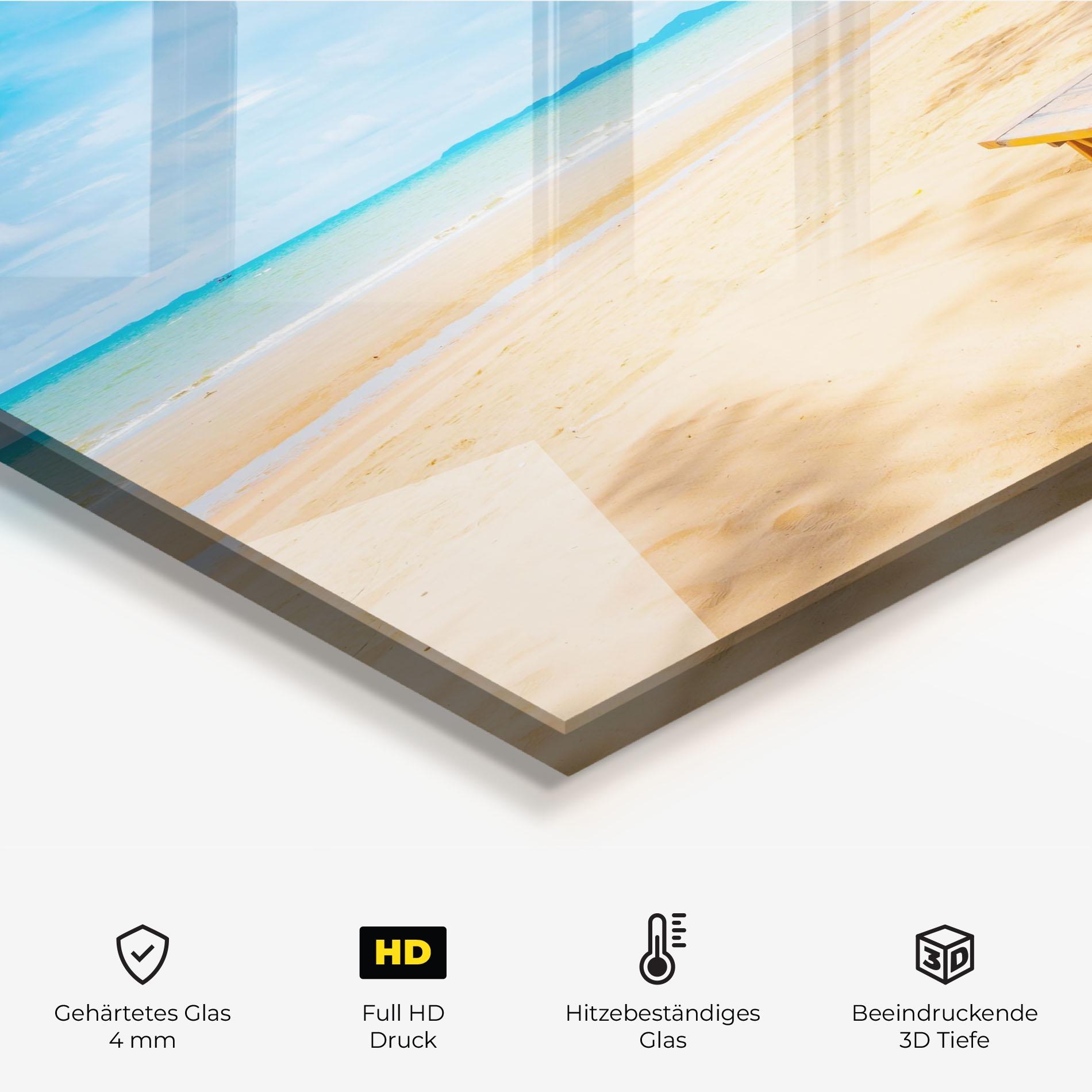 Küchenrückwand Glas Dinning Blue Sky mockup 2