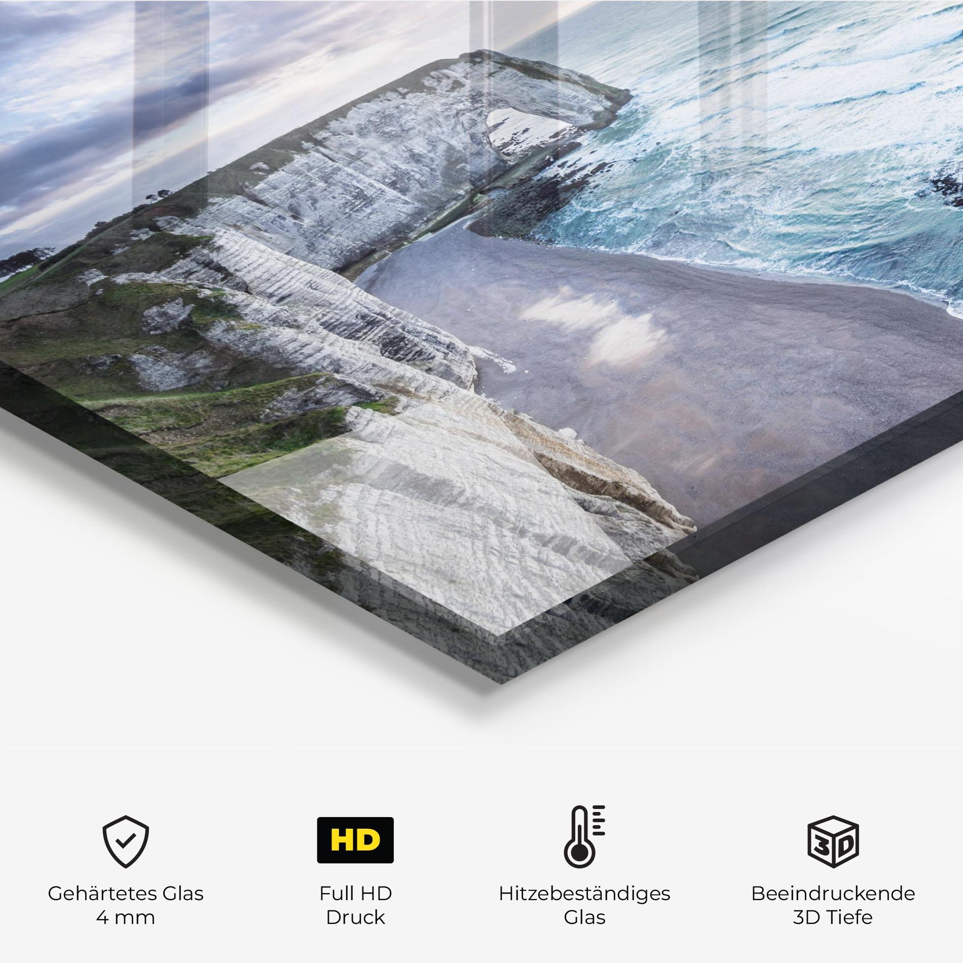 Küchenrückwand Glas Etretat View mockup 2