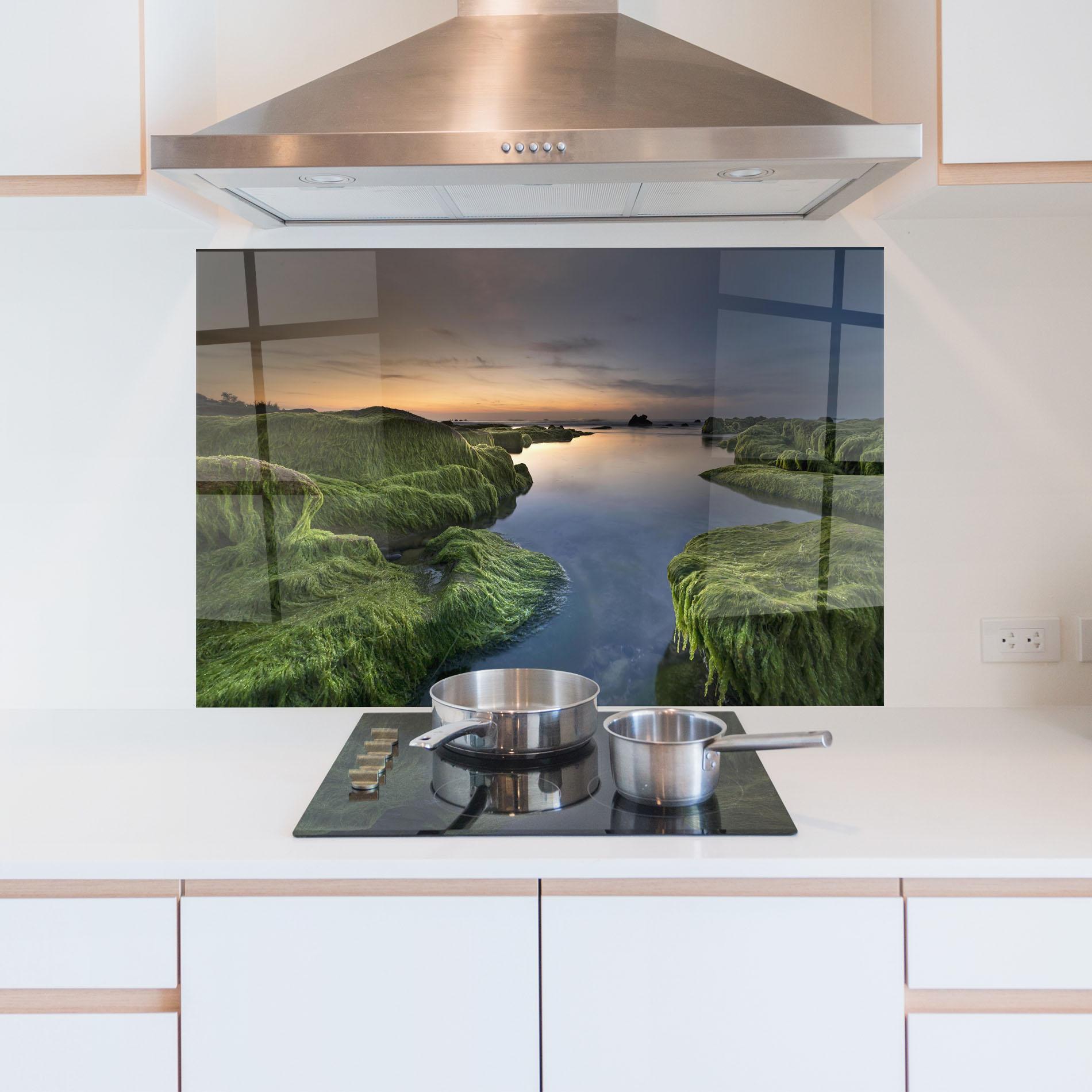 Küchenrückwand Glas Coast View mockup 5