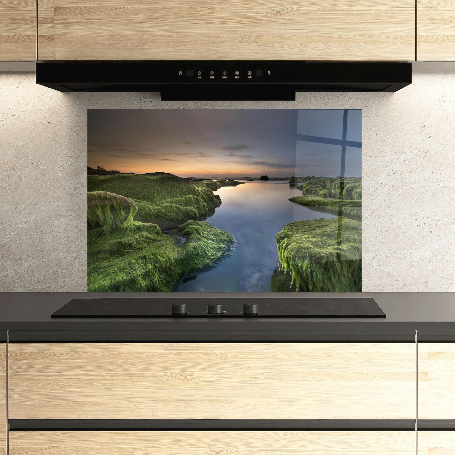 Küchenrückwand Glas Coast View mockup 3