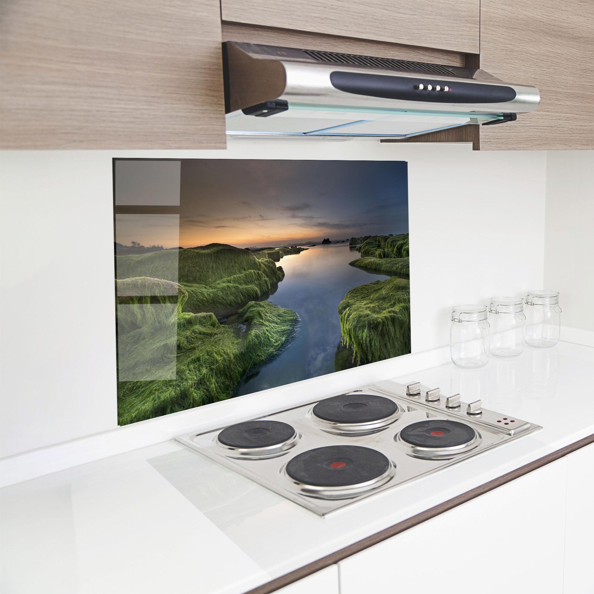 Küchenrückwand Glas Coast View mockup 8