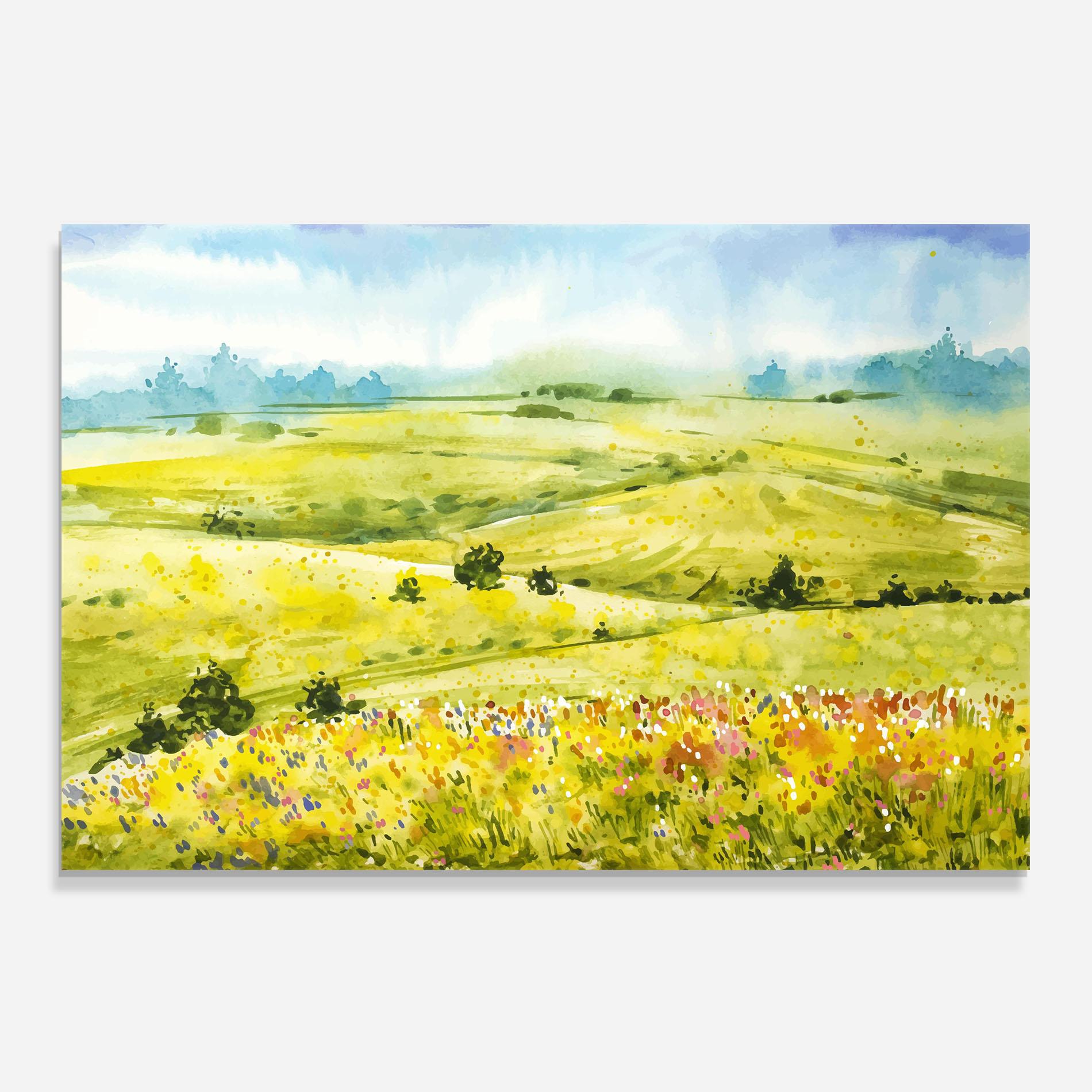 Küchenrückwand Glas Spring Art mockup 0