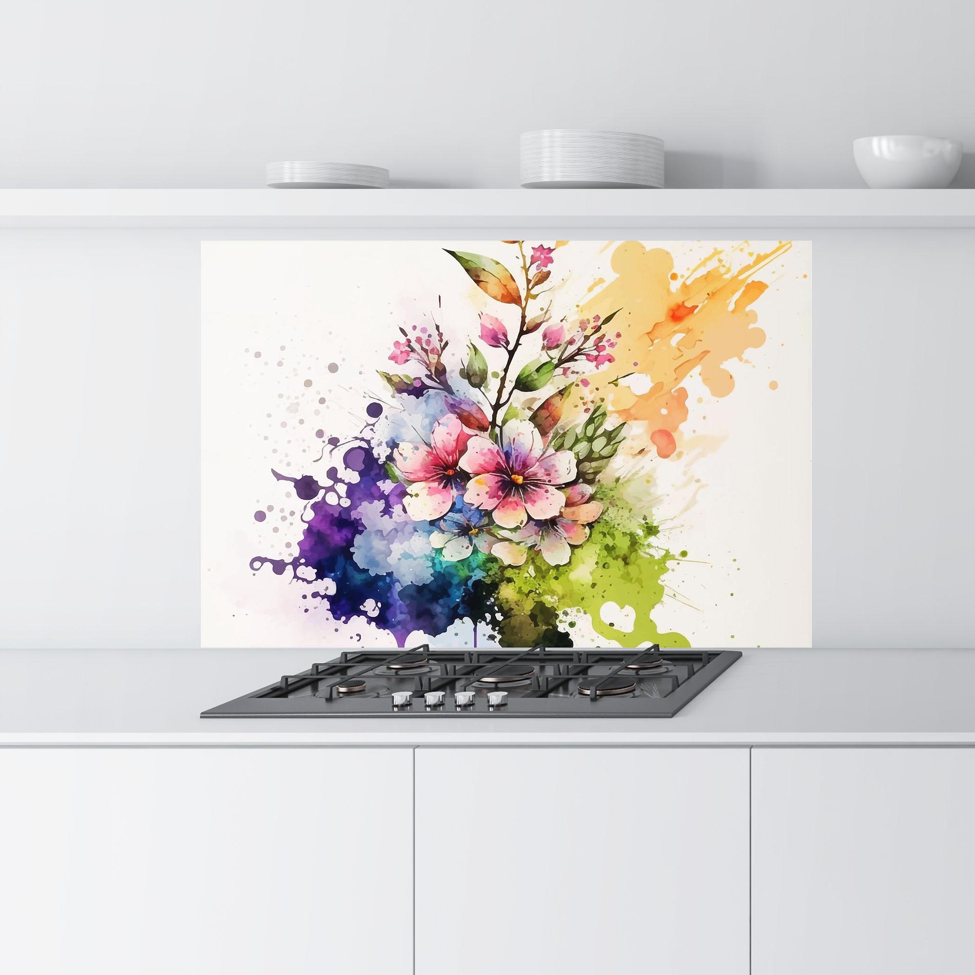 Küchenrückwand Glas Color Mix Spring mockup 9