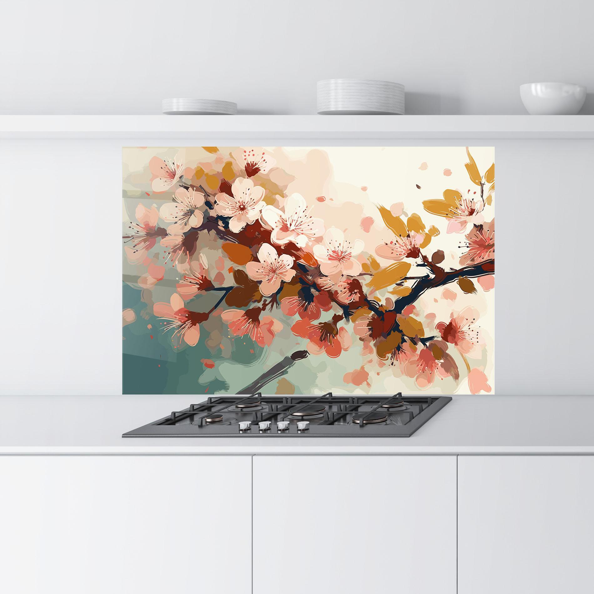 Küchenrückwand Glas Cute Spring Flower mockup 9