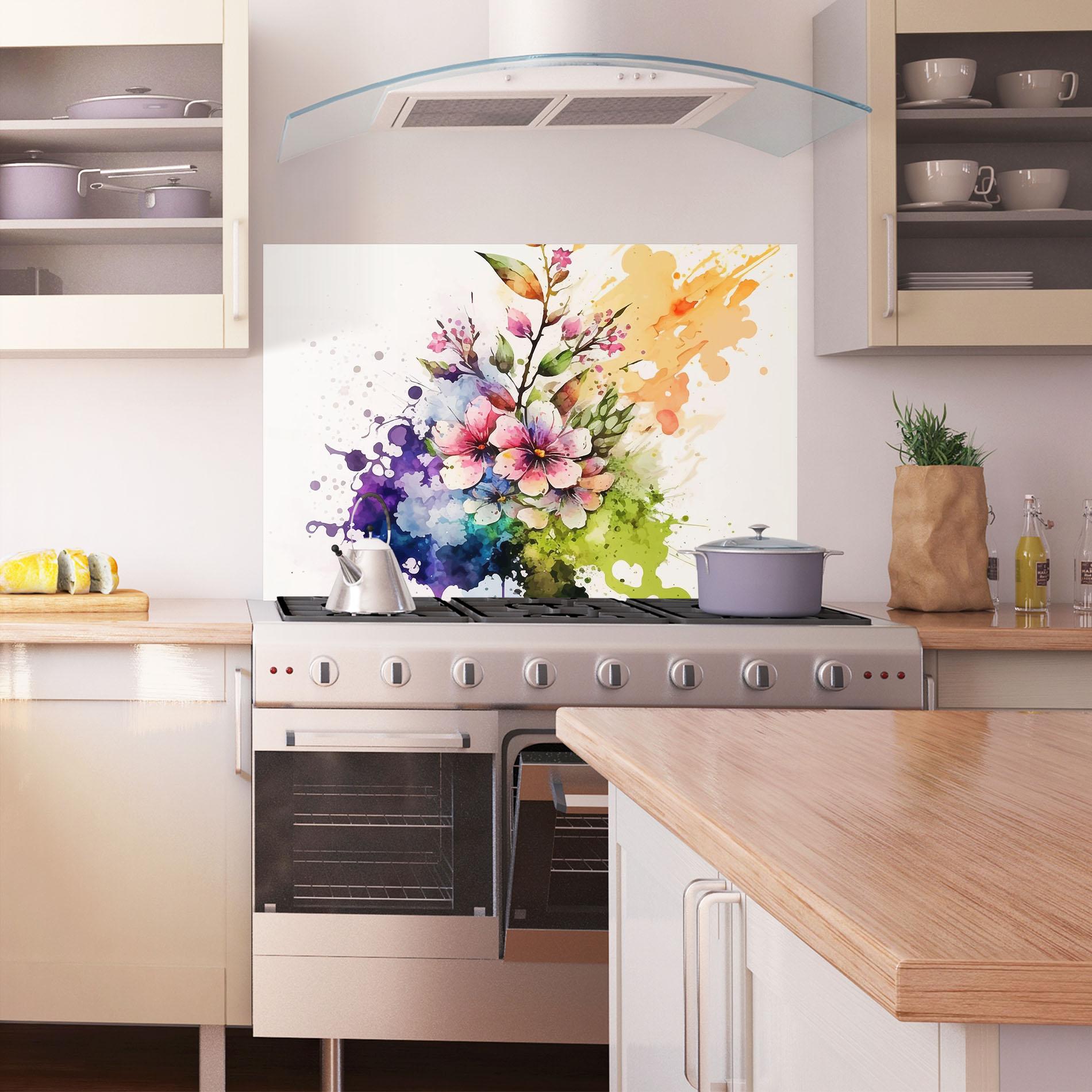 Küchenrückwand Glas Color Mix Spring mockup 1