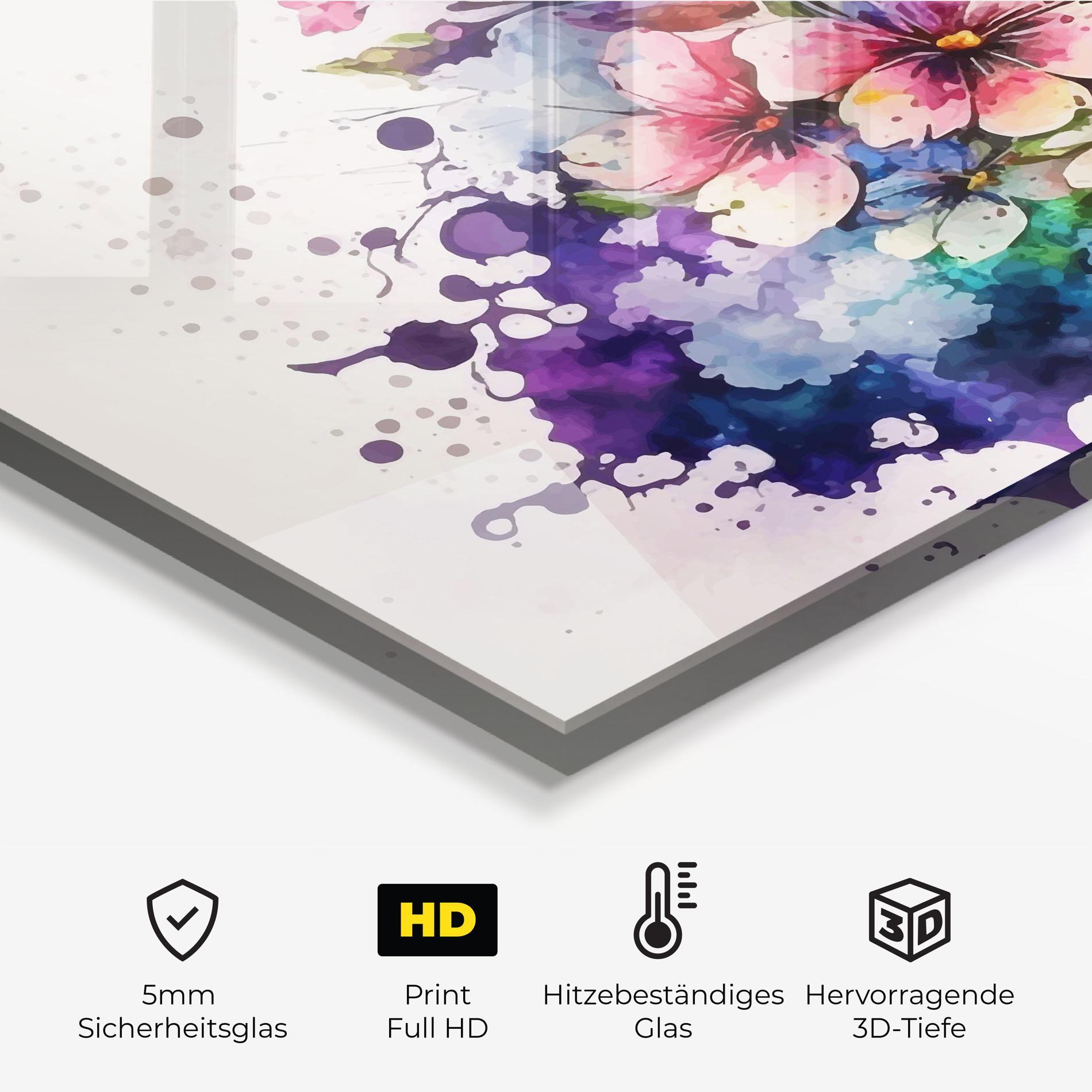 Küchenrückwand Glas Color Mix Spring mockup 2