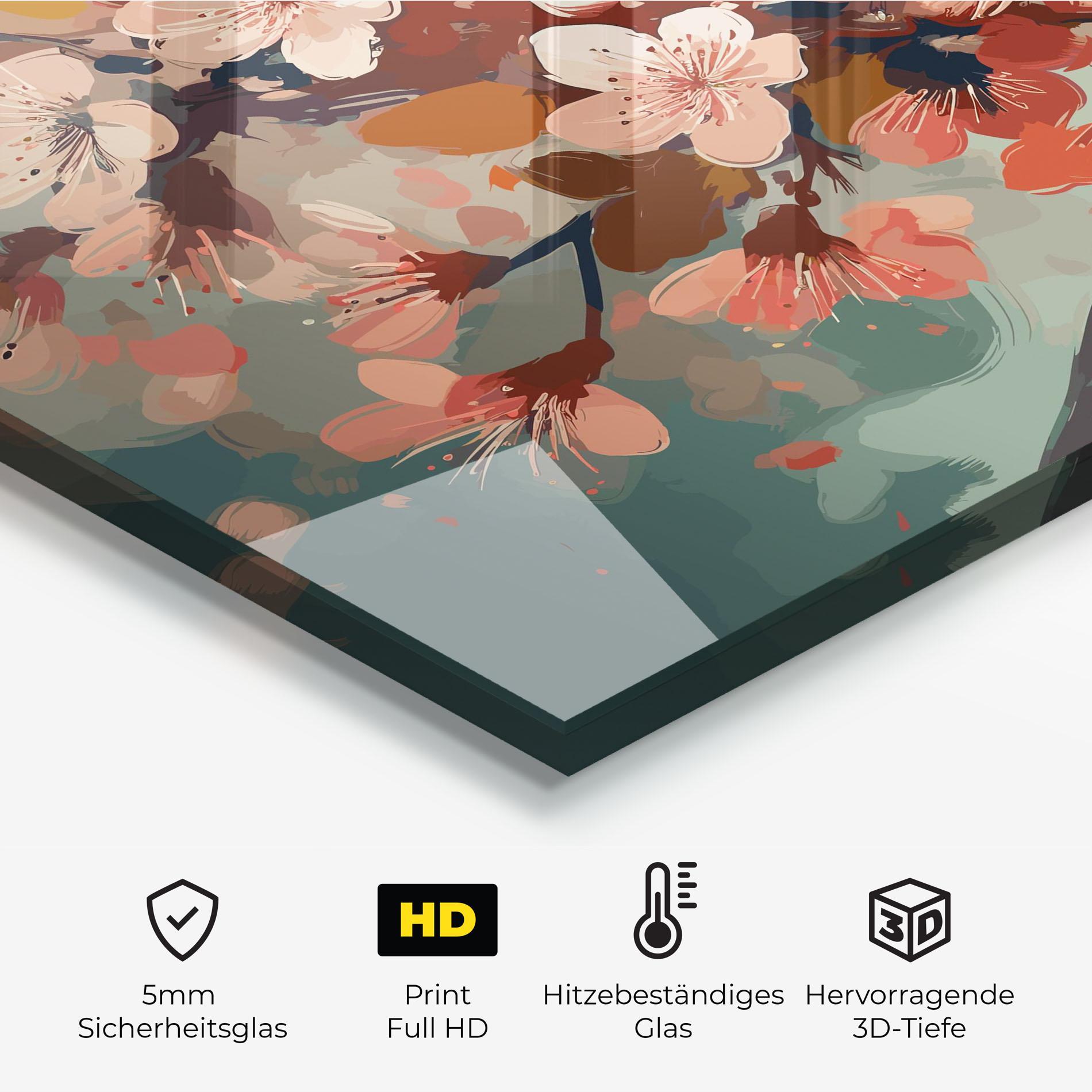 Küchenrückwand Glas Cute Spring Flower mockup 2