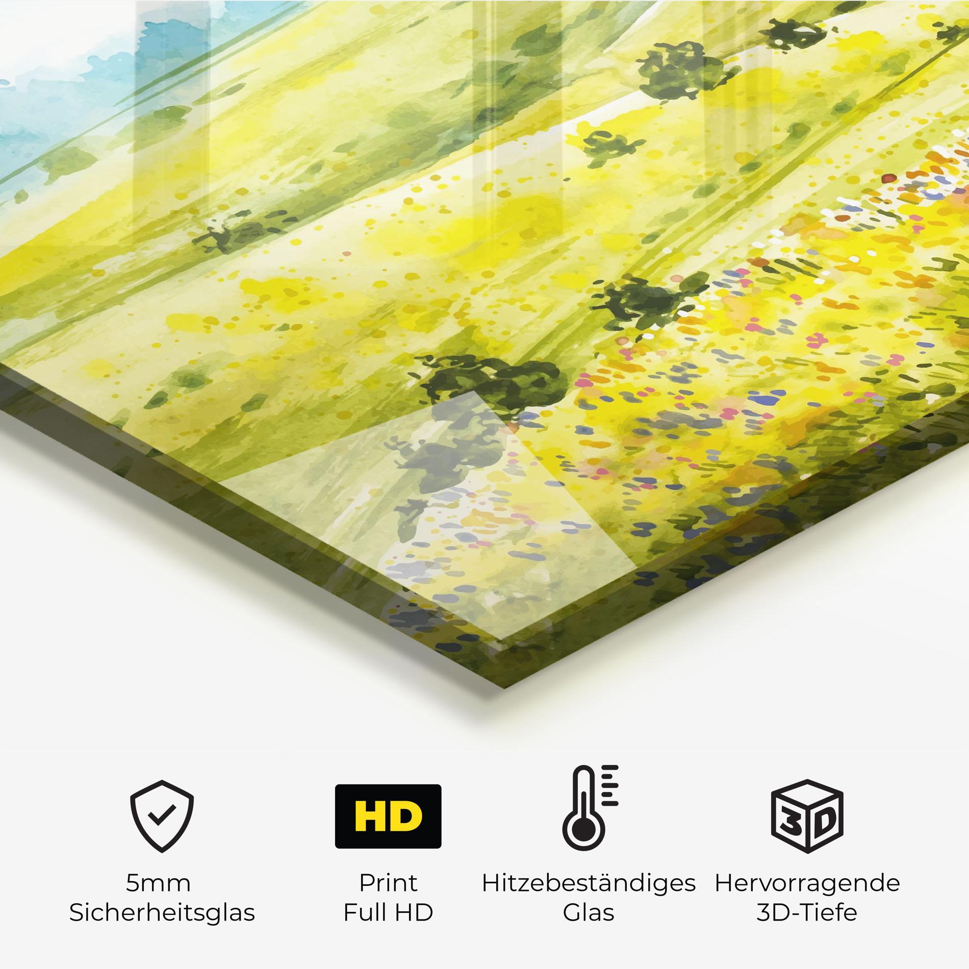 Küchenrückwand Glas Spring Art mockup 2