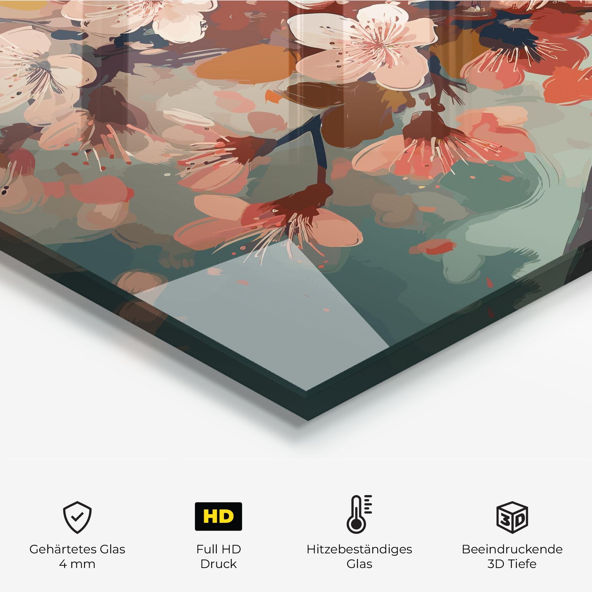 Küchenrückwand Glas Cute Spring Flower mockup 2