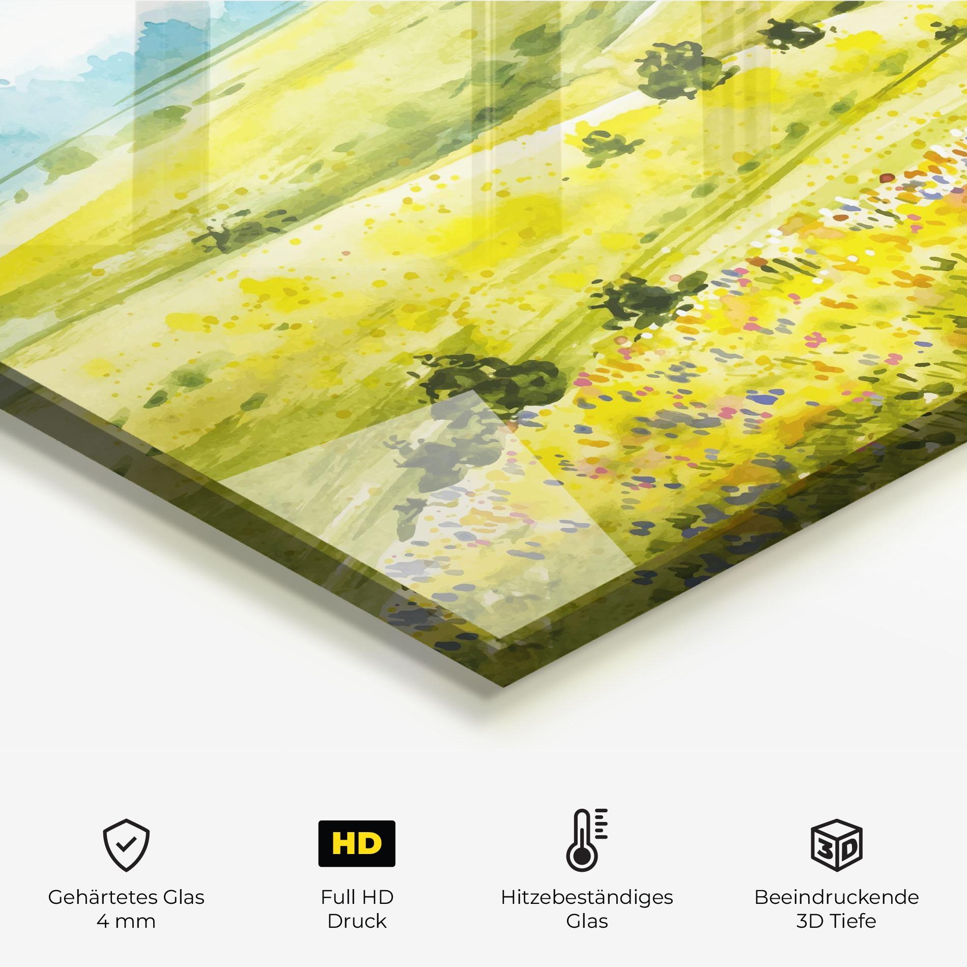 Küchenrückwand Glas Spring Art mockup 2