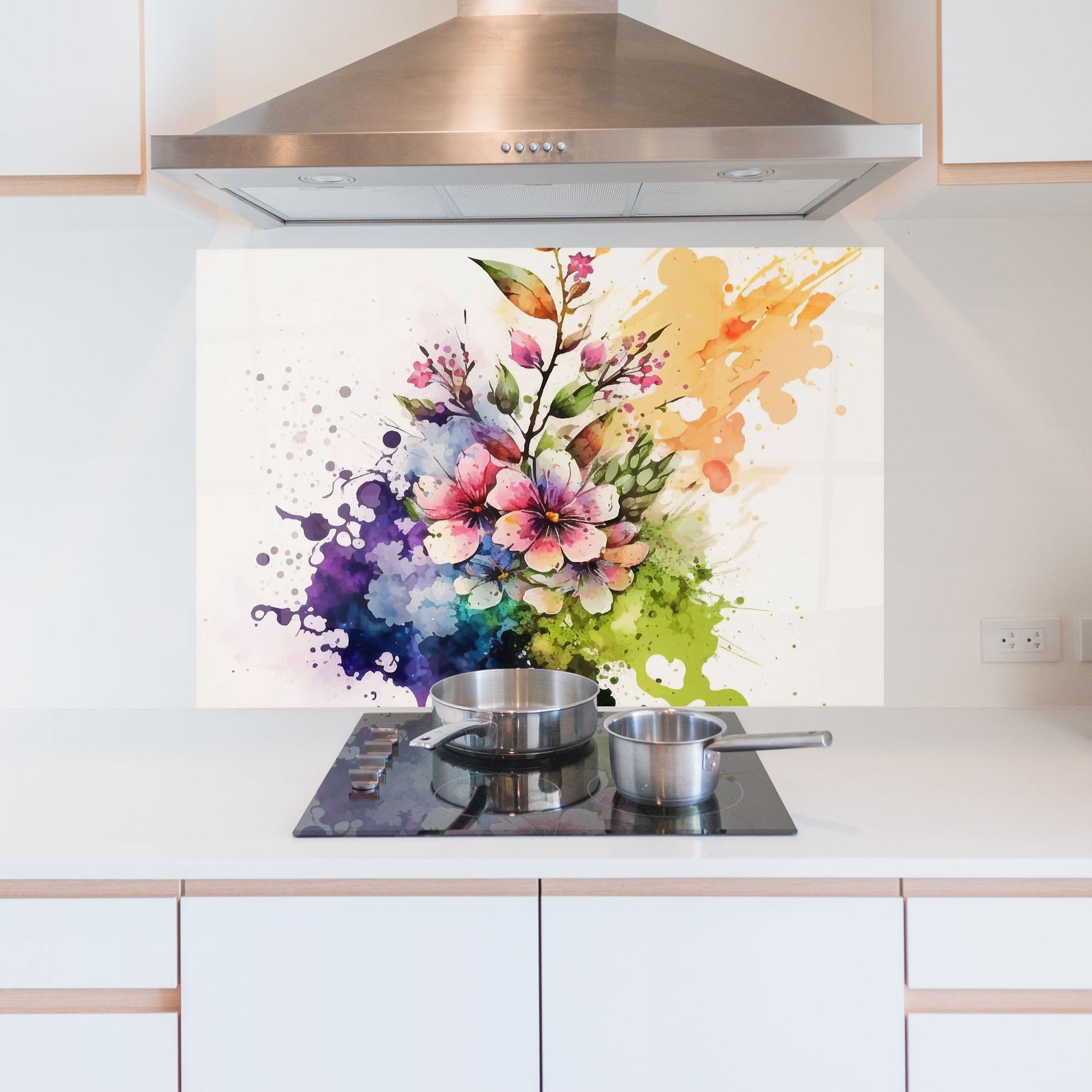 Küchenrückwand Glas Color Mix Spring mockup 5