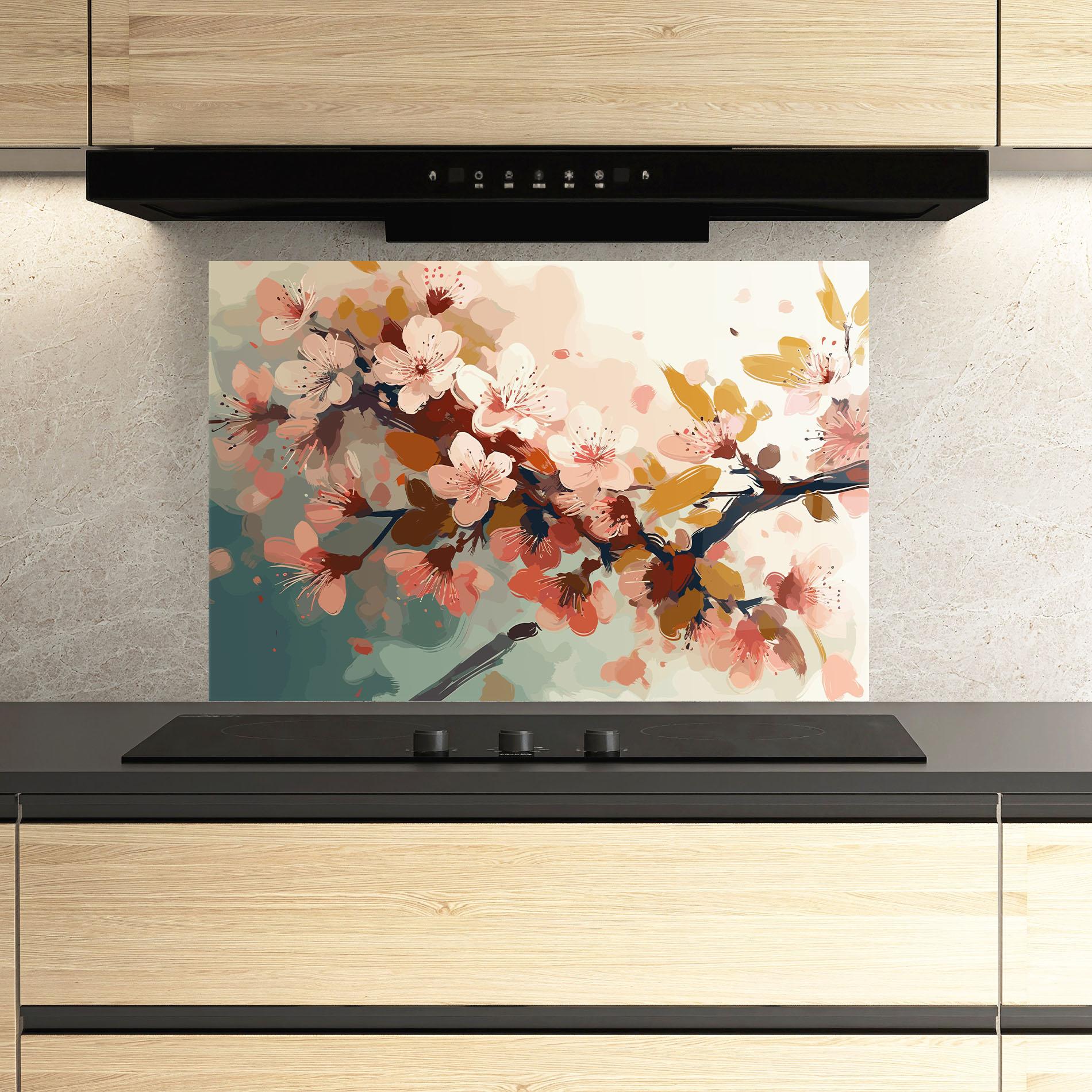 Küchenrückwand Glas Cute Spring Flower mockup 3