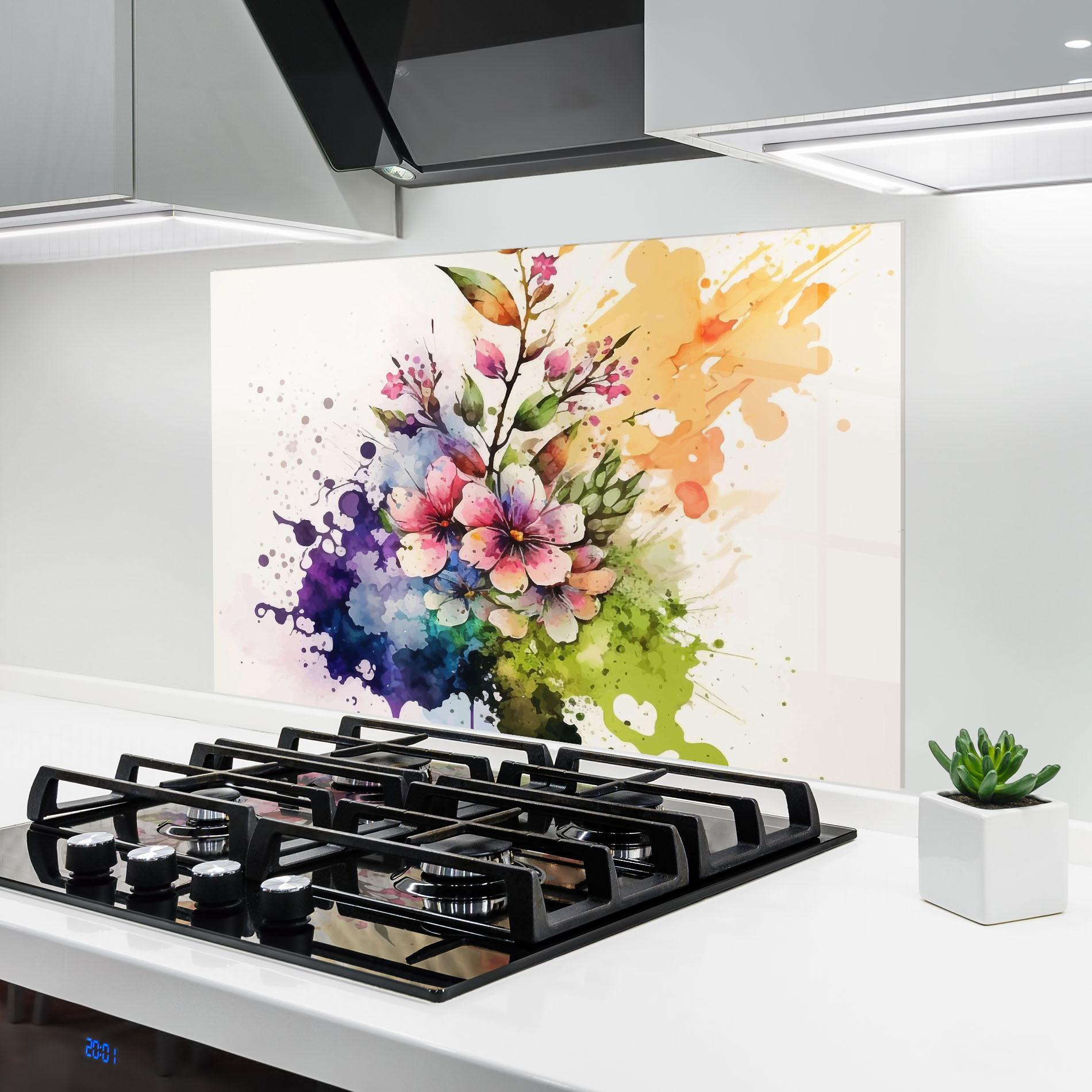 Küchenrückwand Glas Color Mix Spring mockup 6