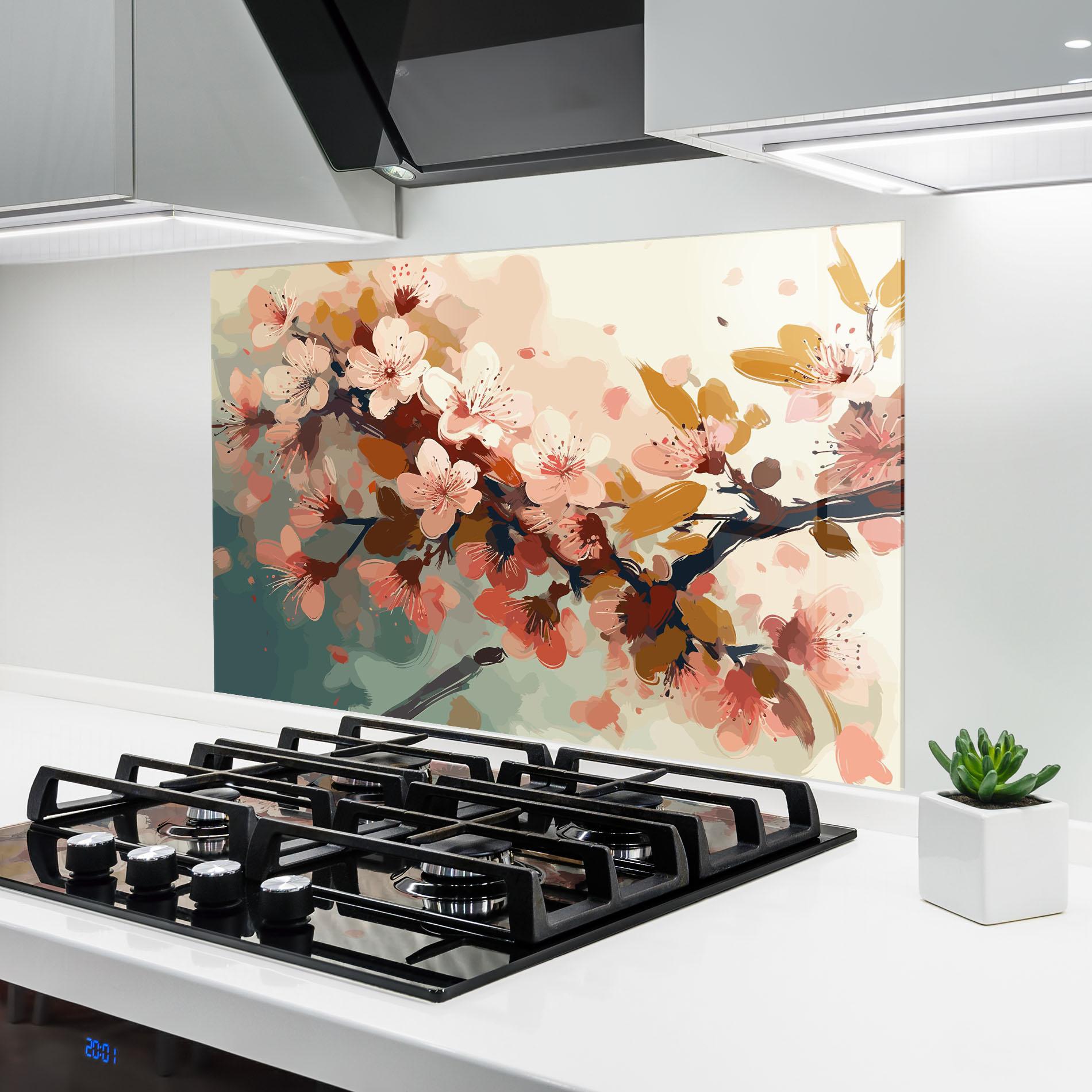 Küchenrückwand Glas Cute Spring Flower mockup 6