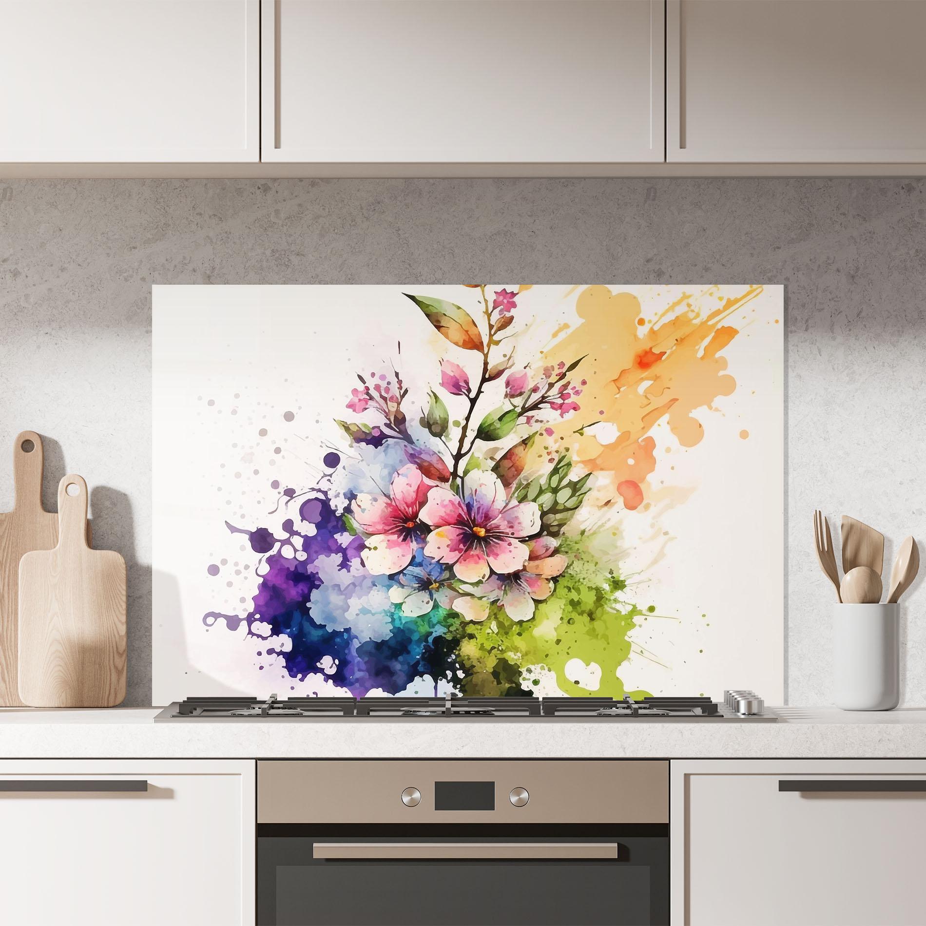 Küchenrückwand Glas Color Mix Spring mockup 7