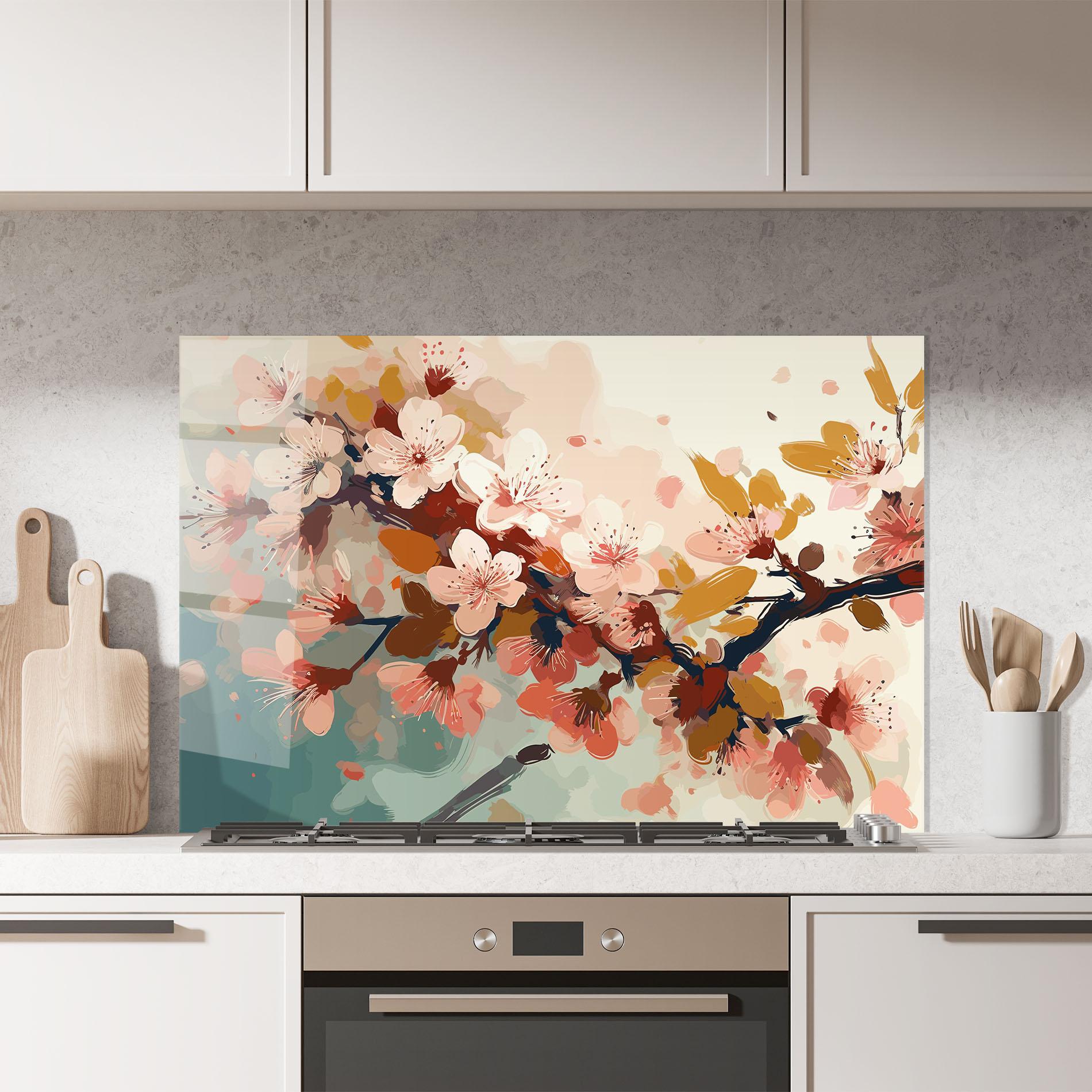 Küchenrückwand Glas Cute Spring Flower mockup 7