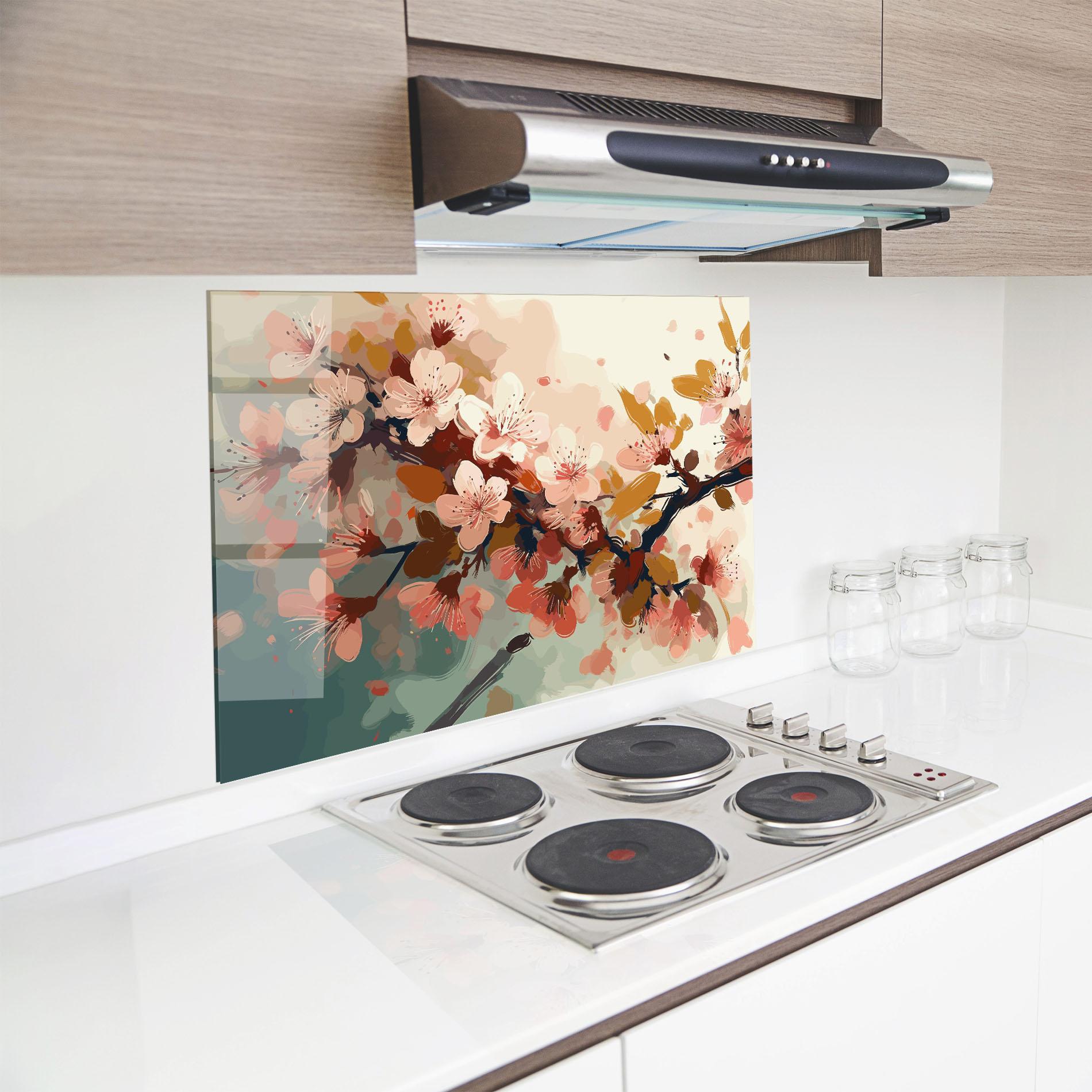 Küchenrückwand Glas Cute Spring Flower mockup 8