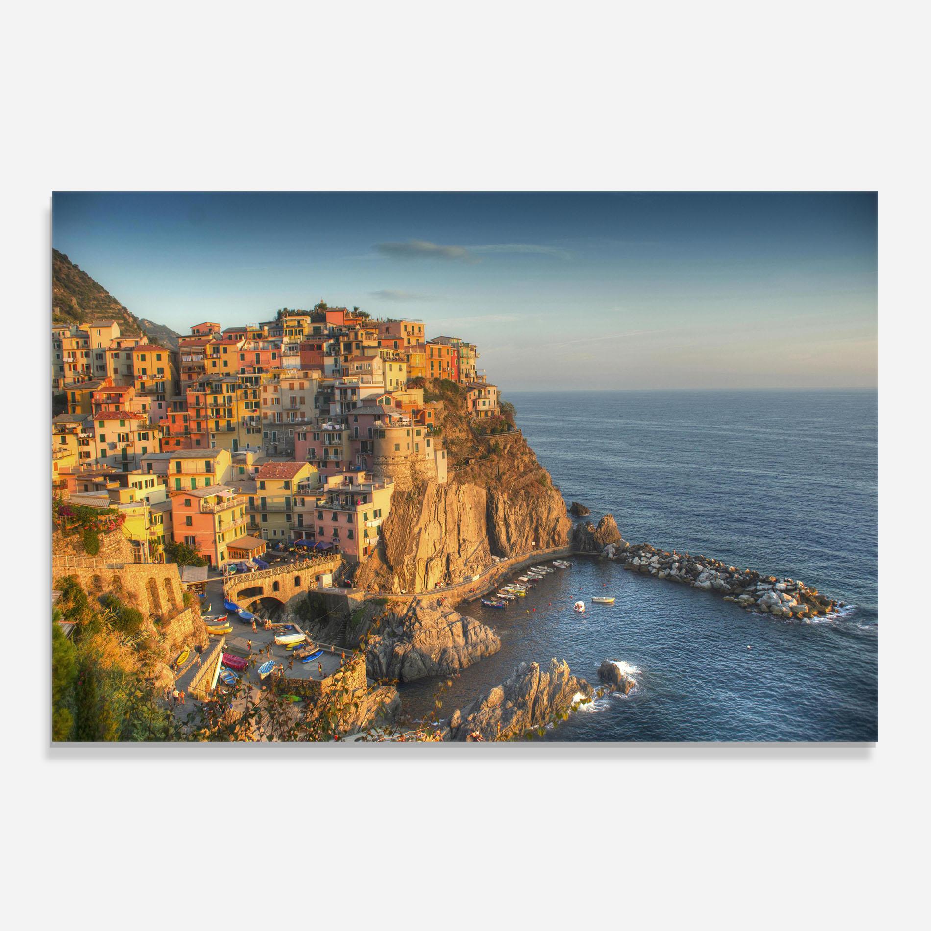 Küchenrückwand Glas Cinque Terrre mockup 0