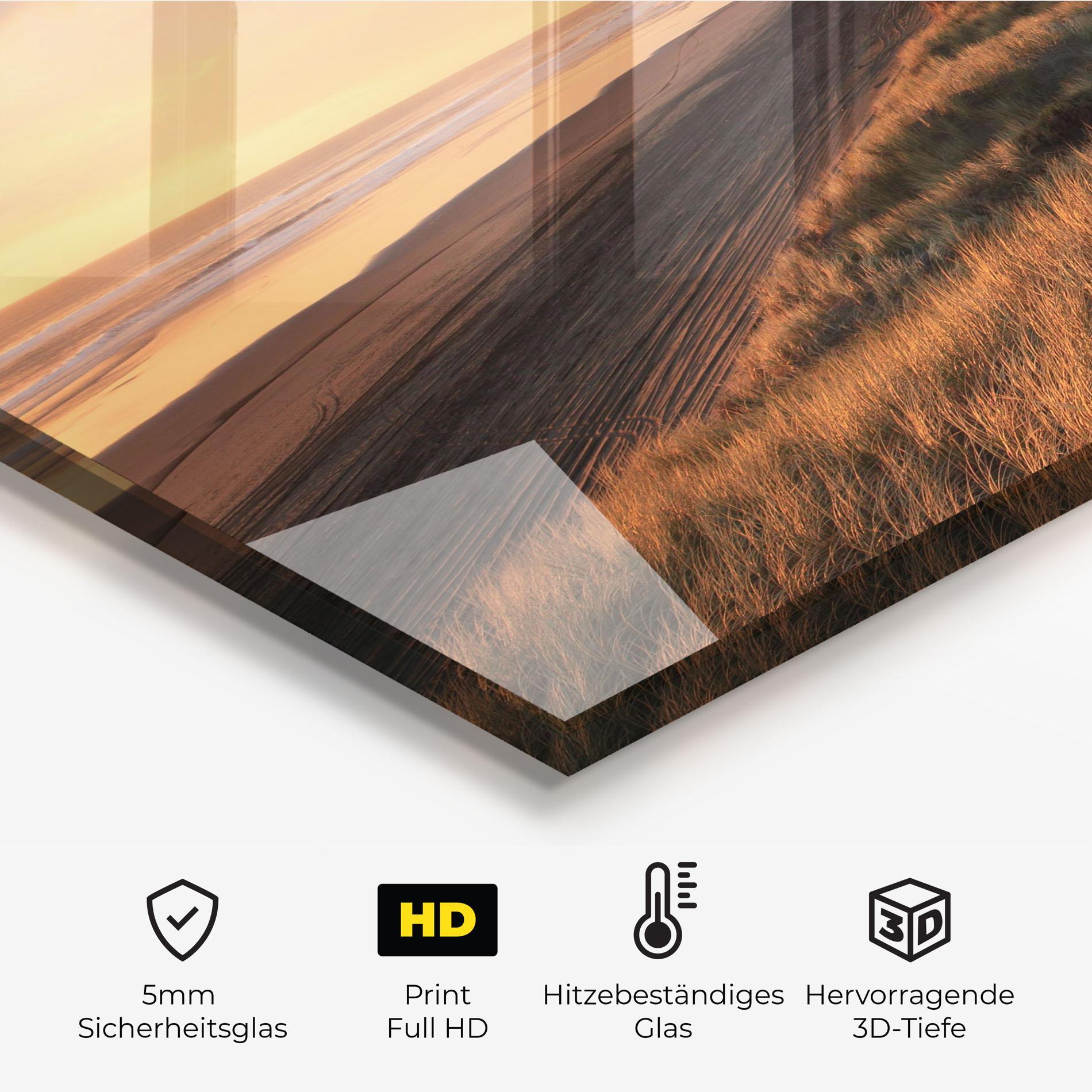 Küchenrückwand Glas Beach Land mockup 2